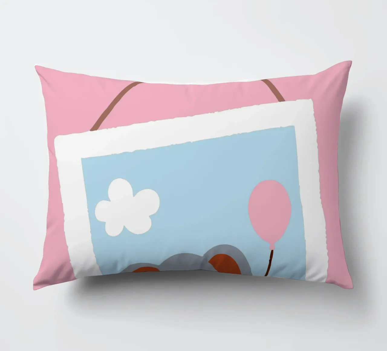 L'elefante nella cornice cuscino da TRENDY POSTER SHOP