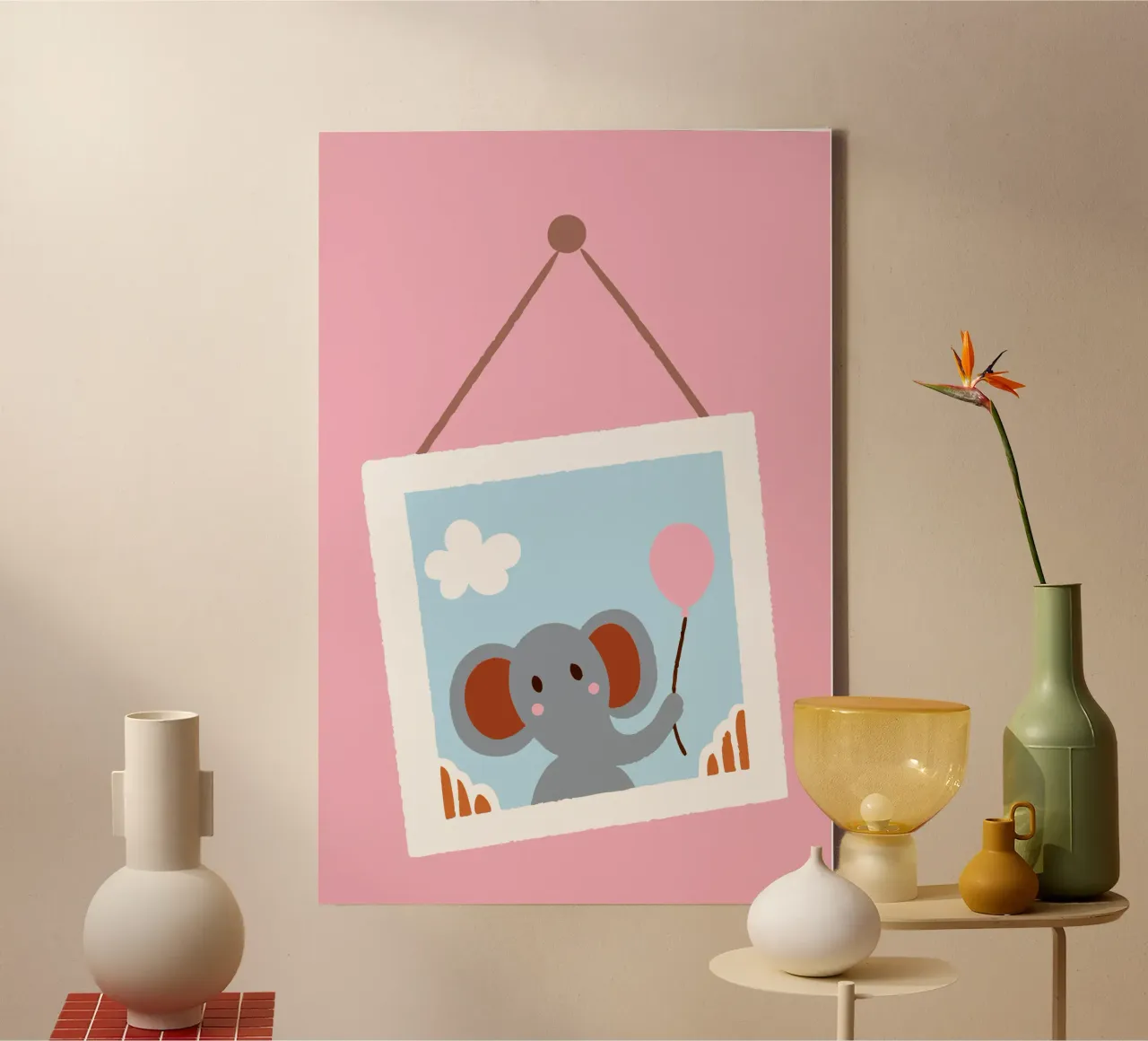 Elephant in the Frame canvas by TRENDY POSTER SHOP