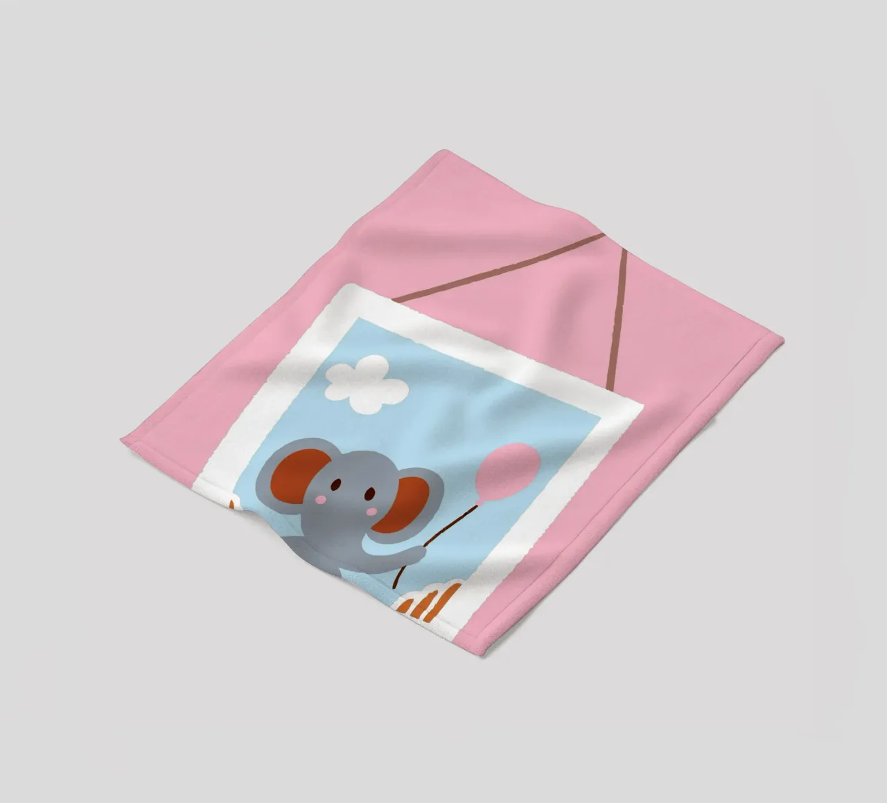 L'elefante nella cornice coperta in pile da TRENDY POSTER SHOP