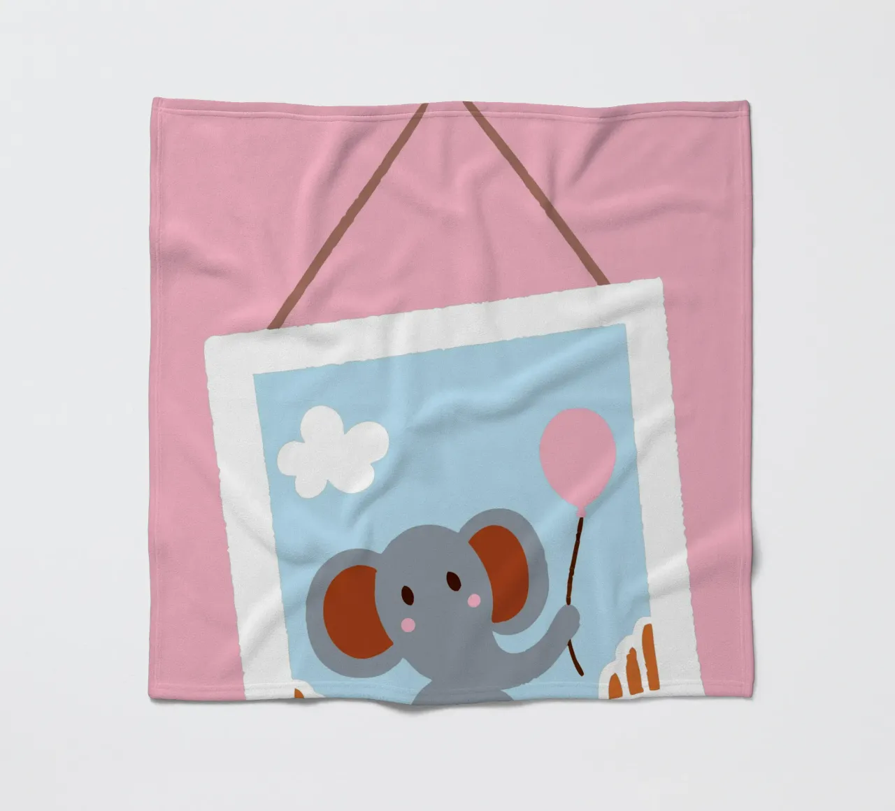 L'elefante nella cornice coperta in pile da TRENDY POSTER SHOP