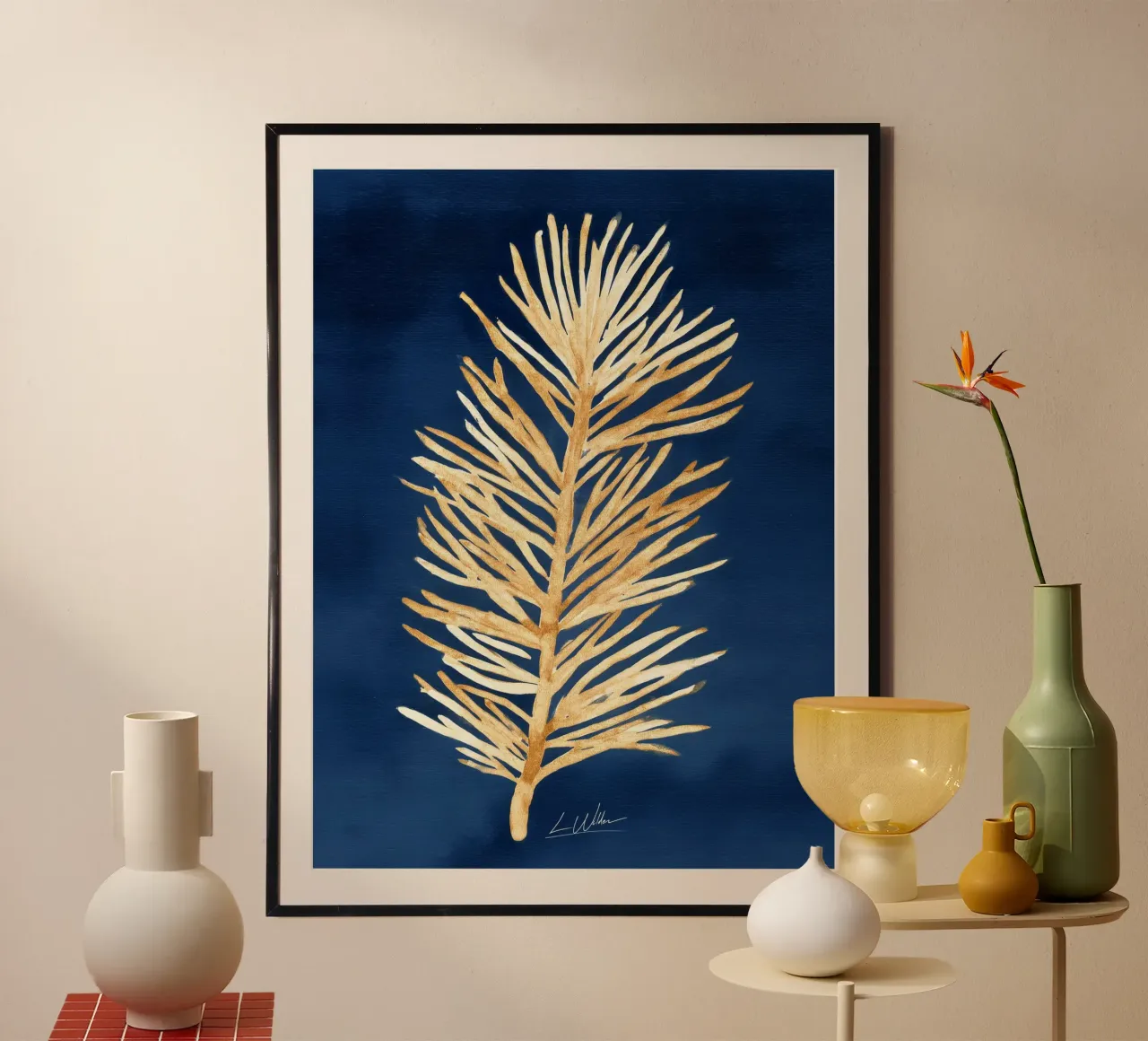 Sagoma di pino d'oro carta hahnemühle da Luke Wilder Studio