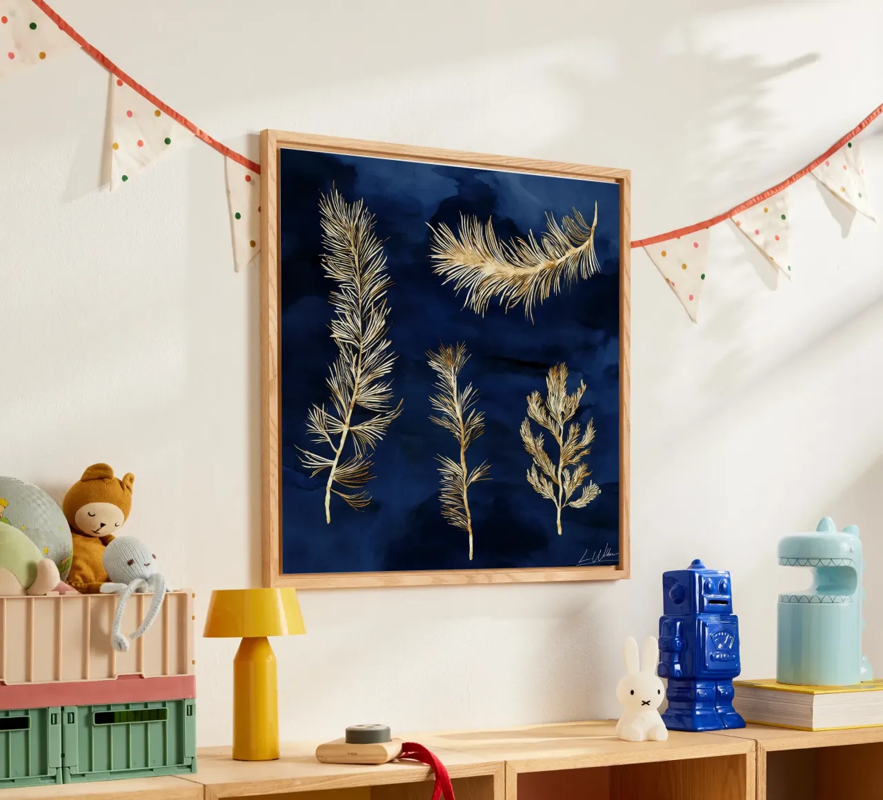 Golden Pines en Indigo metacrilato de Luke Wilder Studio