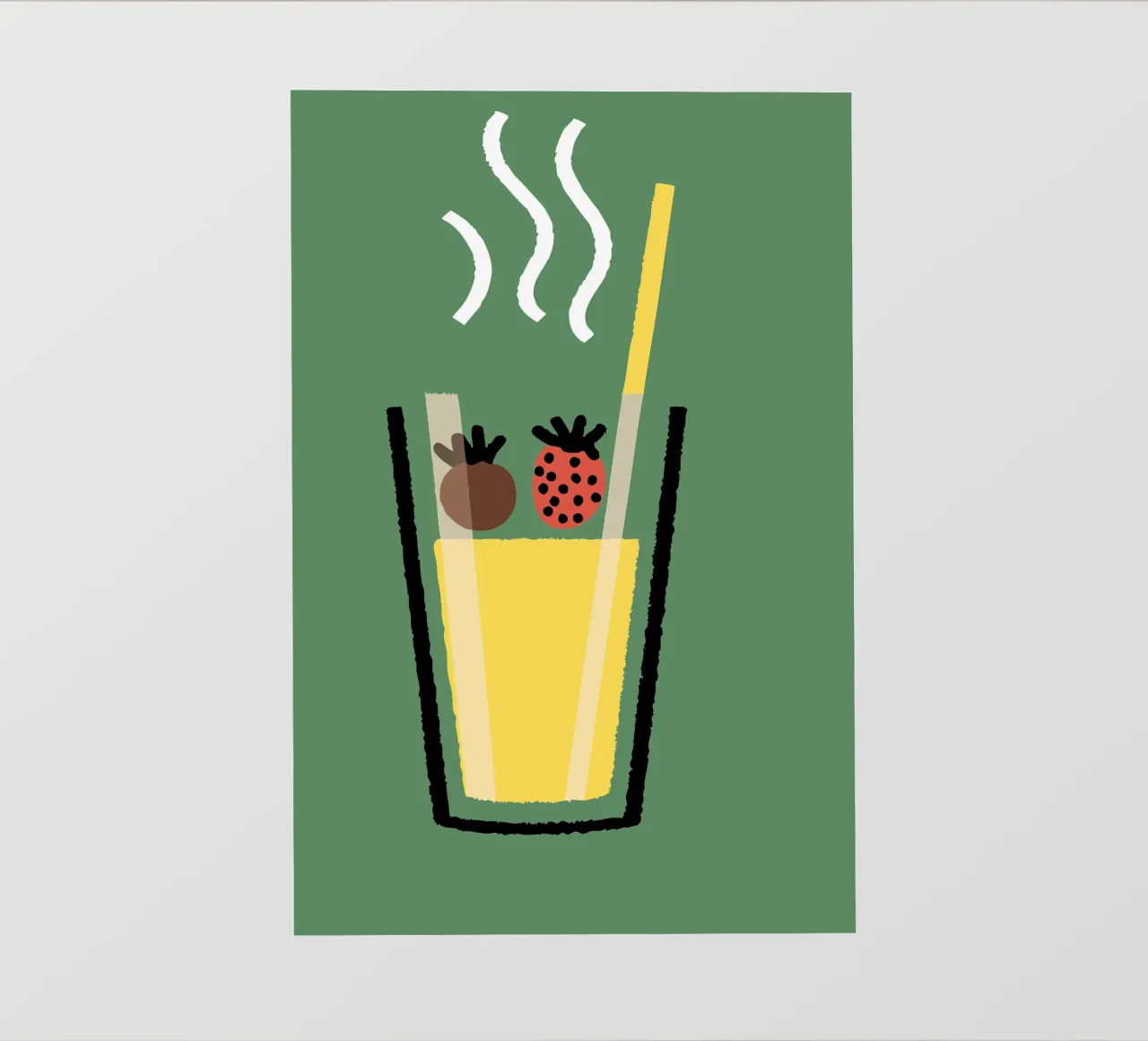 Succo e fragola pellicola backlit da TRENDY POSTER SHOP