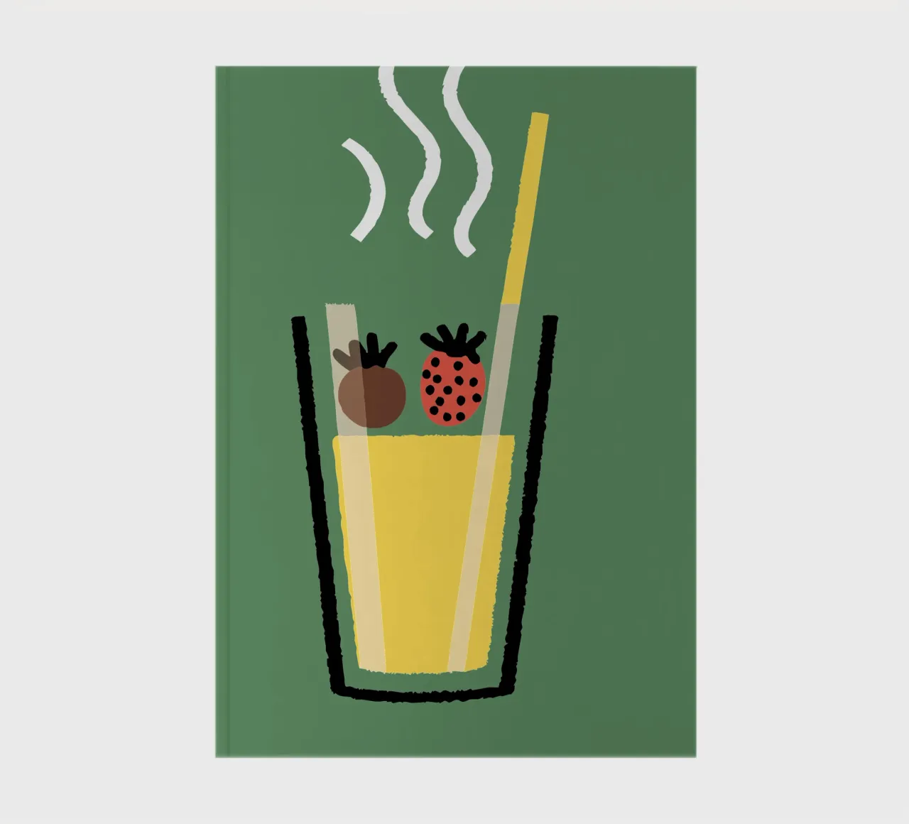 Juice and Strawberry notebook by TRENDY POSTER SHOP
