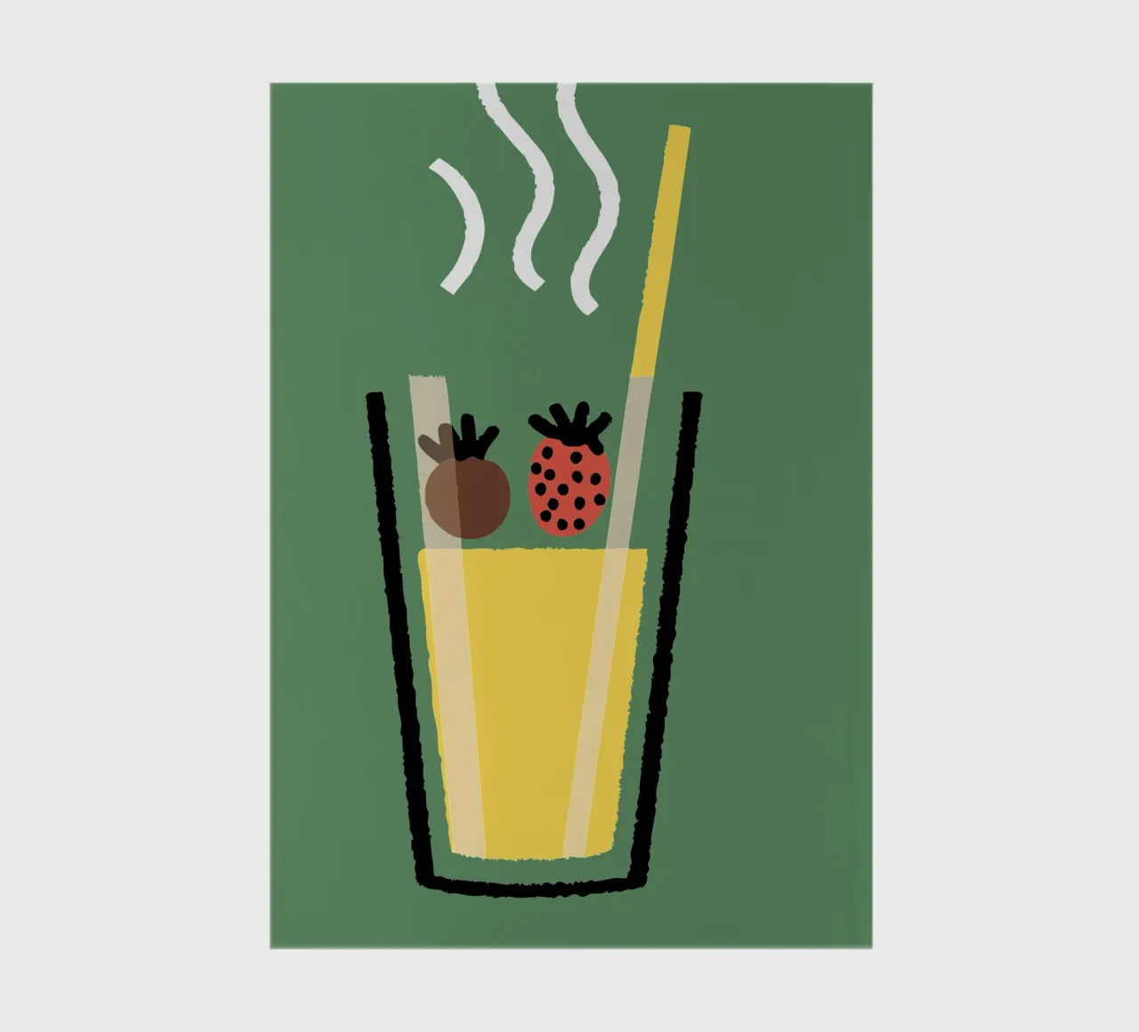 Juice and Strawberry notebook by TRENDY POSTER SHOP