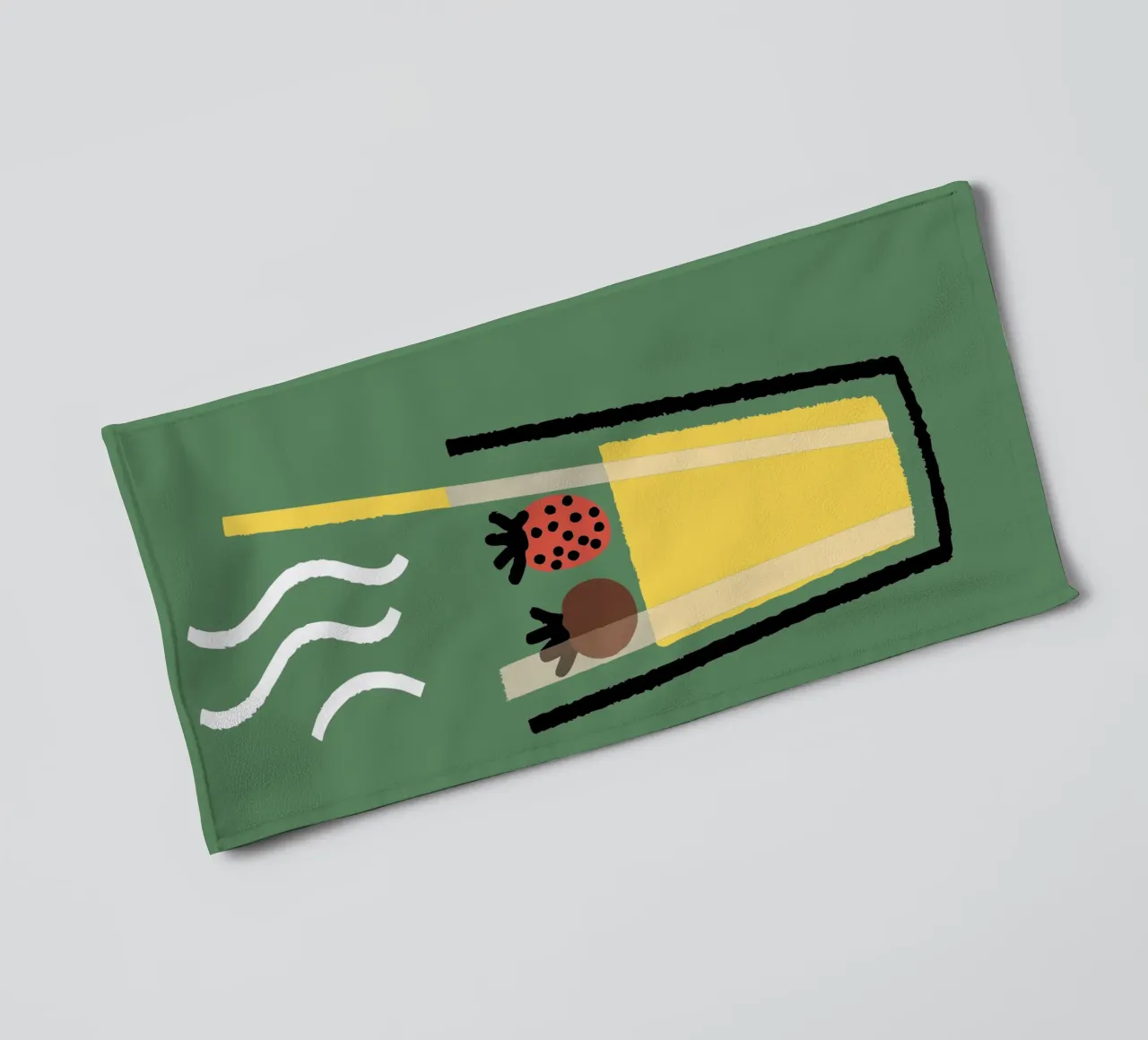 Succo e fragola asciugamano da bagno da TRENDY POSTER SHOP