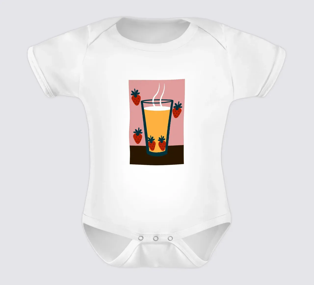 Succo e fragola body neonato maniche corte da TRENDY POSTER SHOP