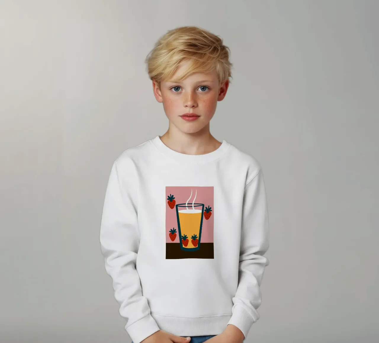 Succo e fragola felpa bambino da TRENDY POSTER SHOP