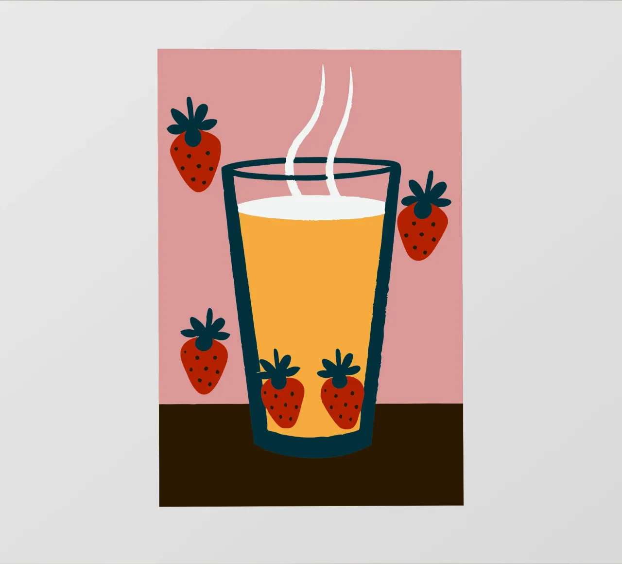 Succo e fragola telo in pvc da TRENDY POSTER SHOP