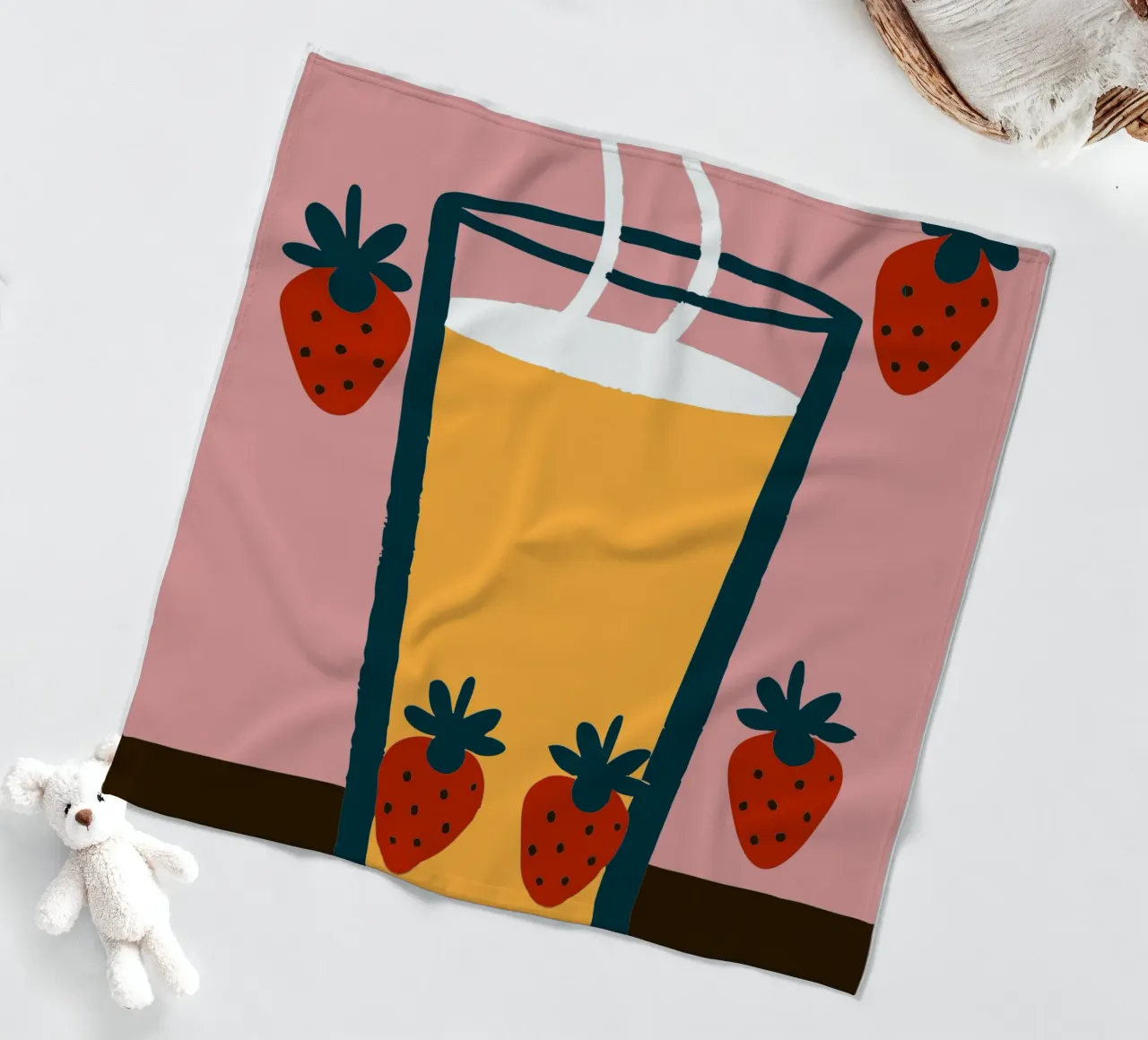 Succo e fragola coperta in pile da TRENDY POSTER SHOP