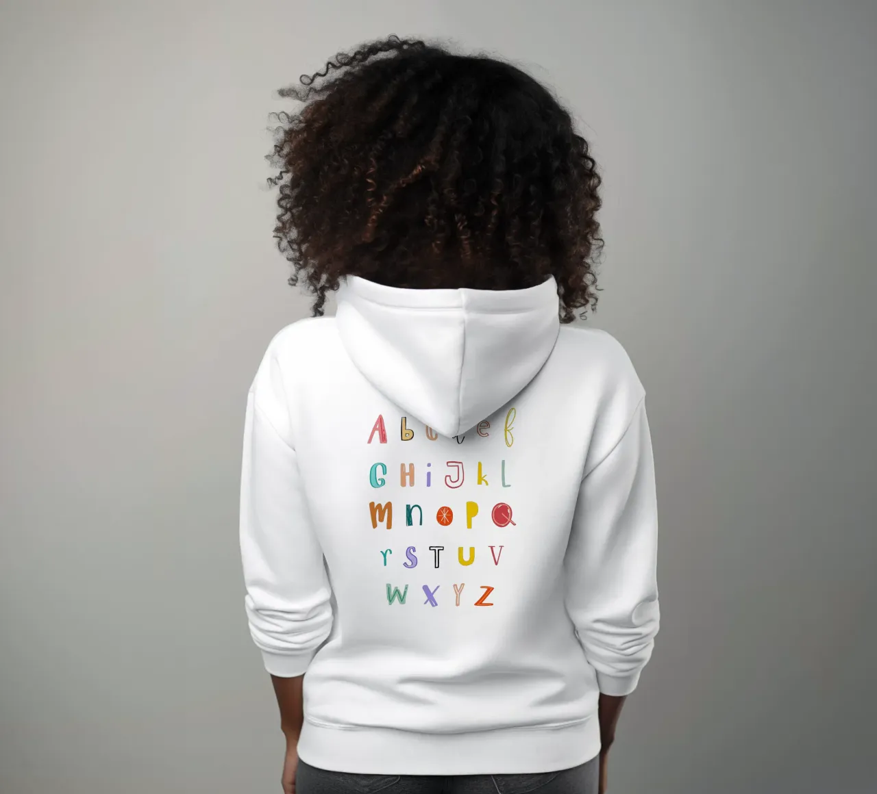 Alphabet felpa con cappuccio da Kartenliebe