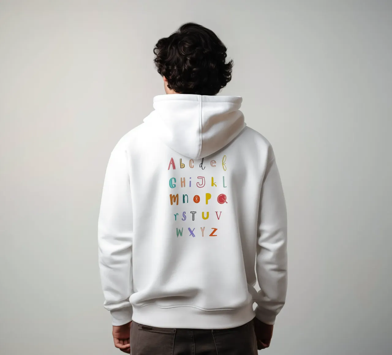 Alphabet felpa con cappuccio da Kartenliebe