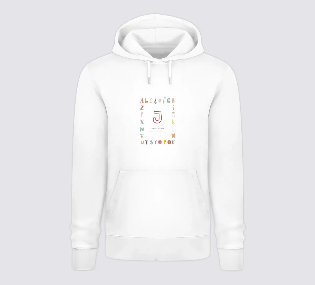 Alphabet felpa con cappuccio da Kartenliebe