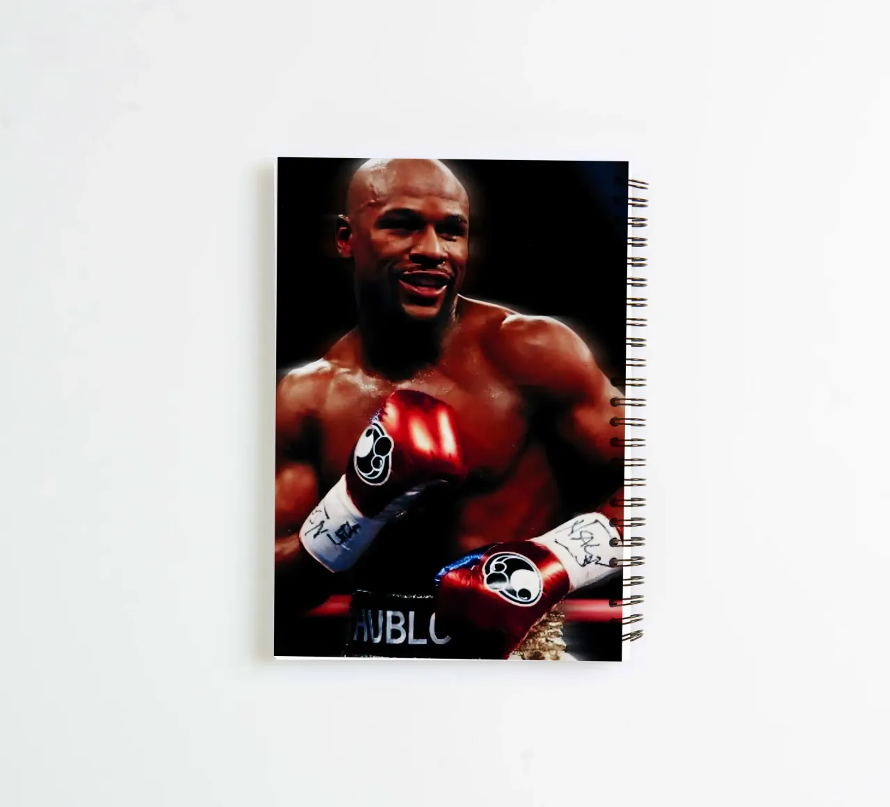 Floyd Mayweather spiral notebook by Low poly art