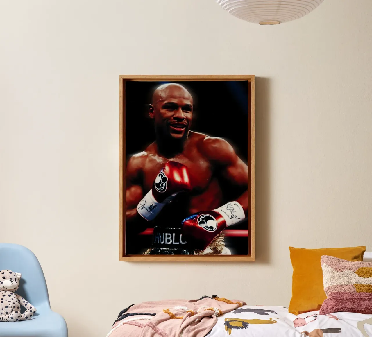Floyd Mayweather canvas by Low poly art