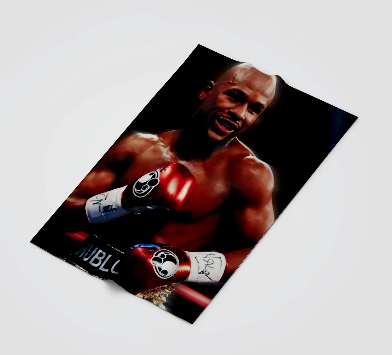 Floyd Mayweather fleece blanket by Low poly art