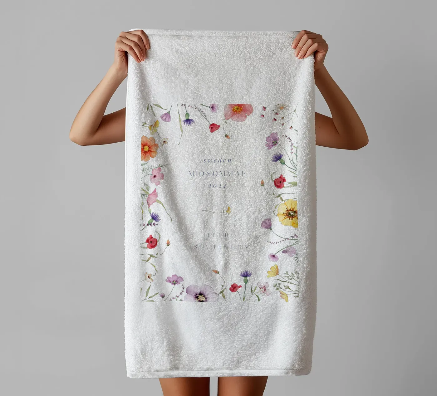 Midsommar badhanddoek van Kartenliebe