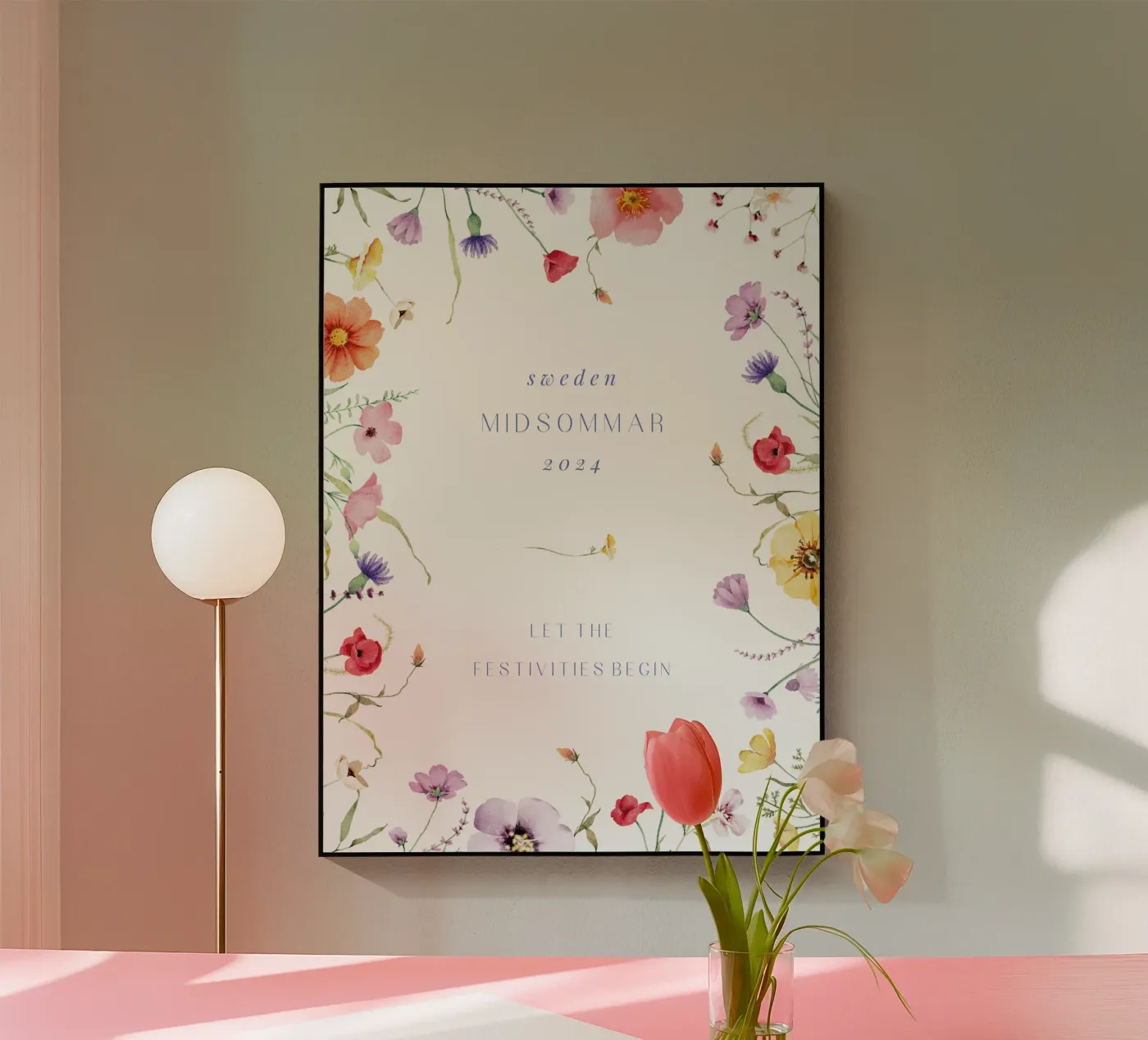 Midsommar acryl van Kartenliebe