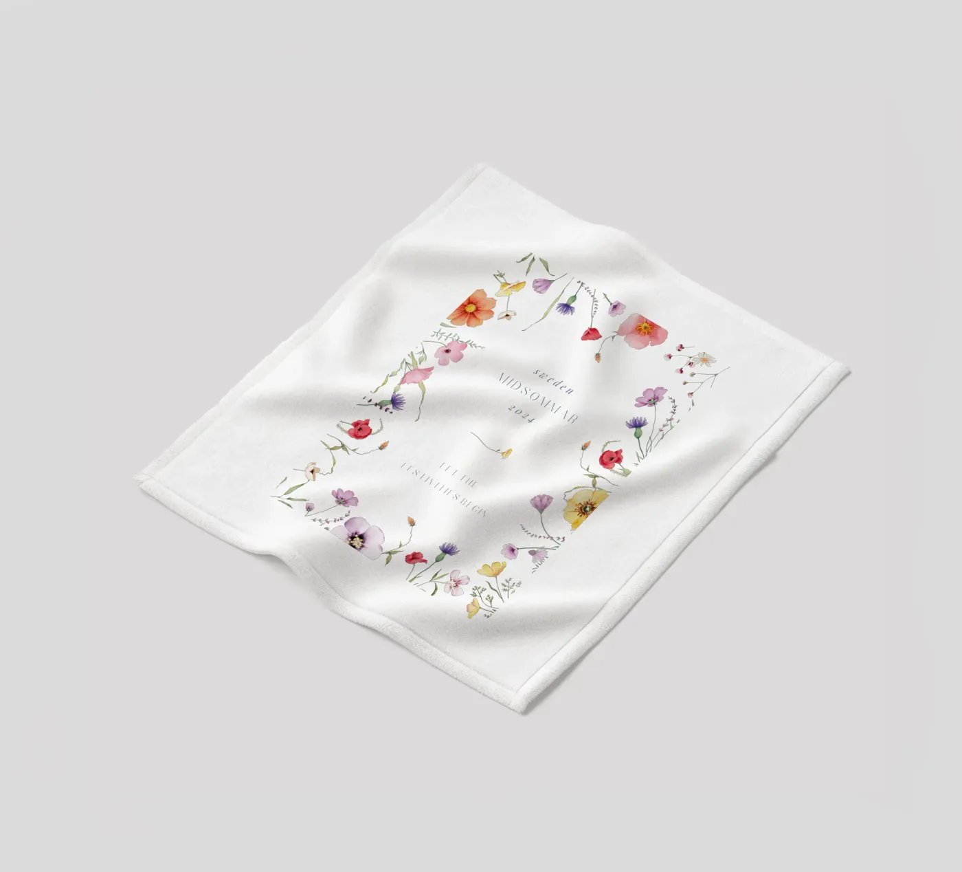 Midsommar fleece blanket by Kartenliebe