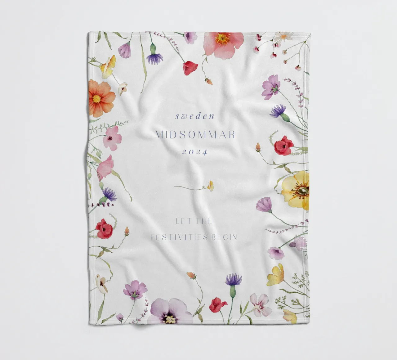 Midsommar Fleecedecke von Kartenliebe