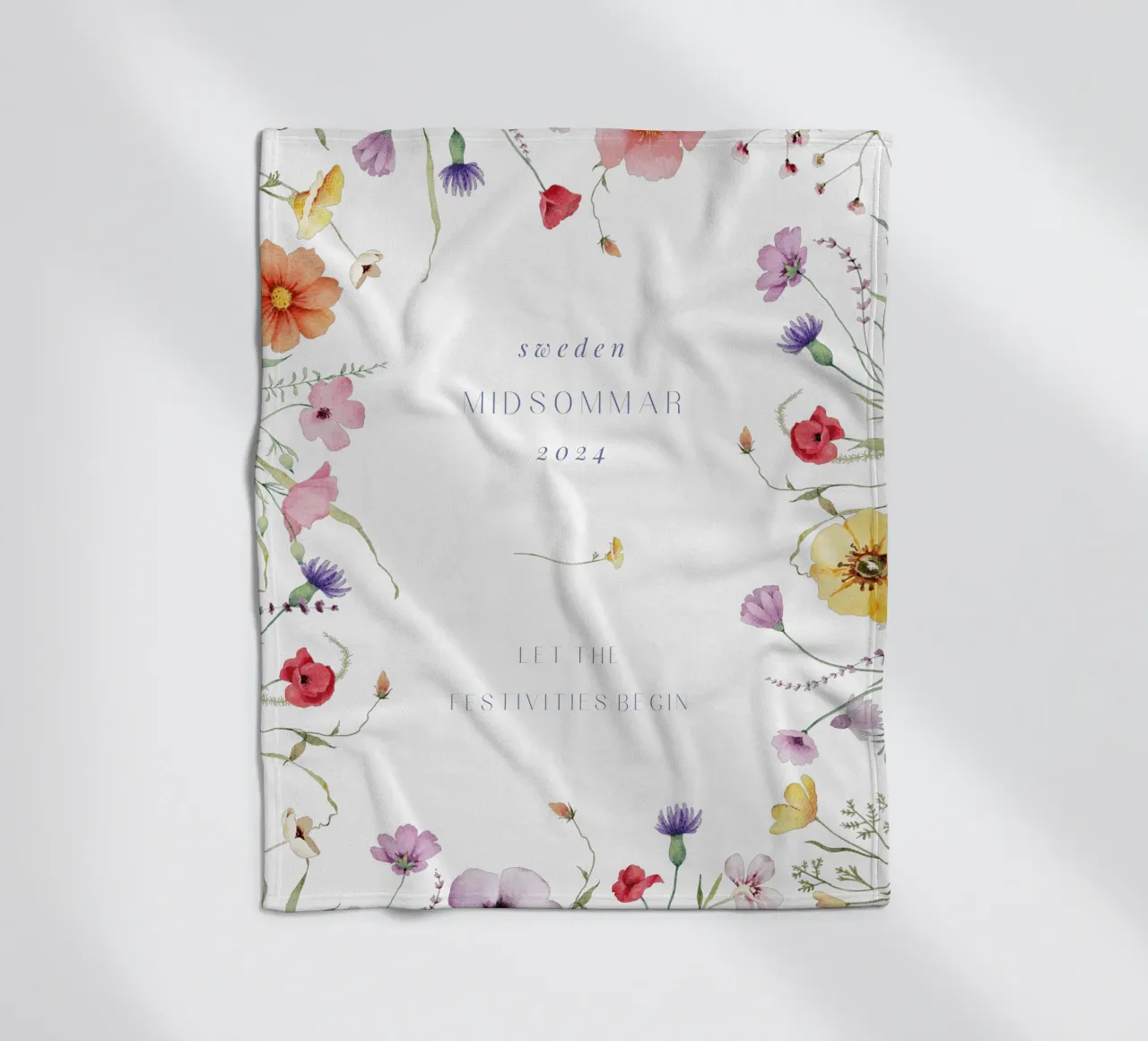 Midsommar Fleecedecke von Kartenliebe