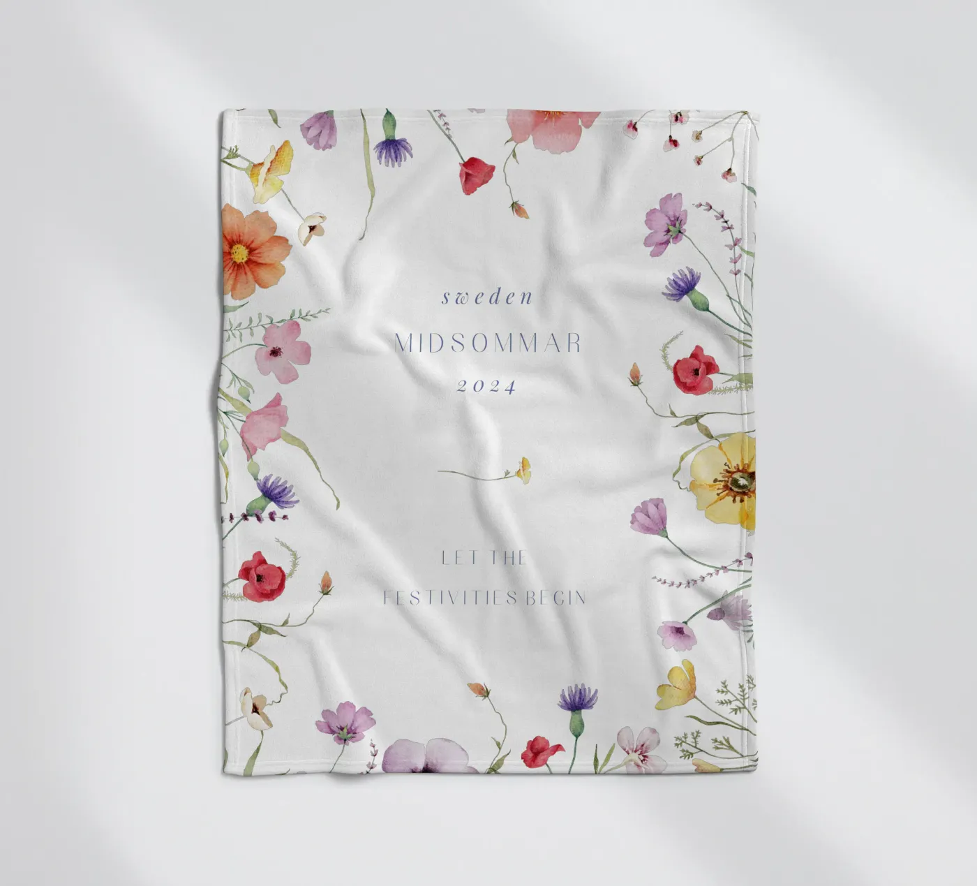 Midsommar Fleecedecke von Kartenliebe
