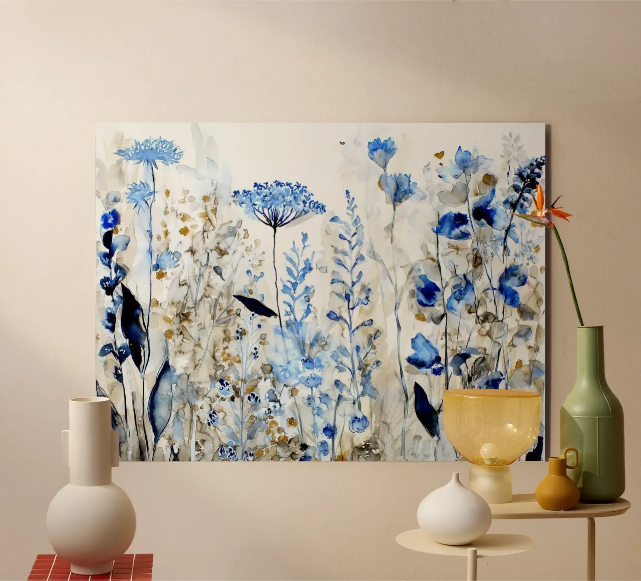 Prato indaco alluminio dibond da Sophia Calder Studio