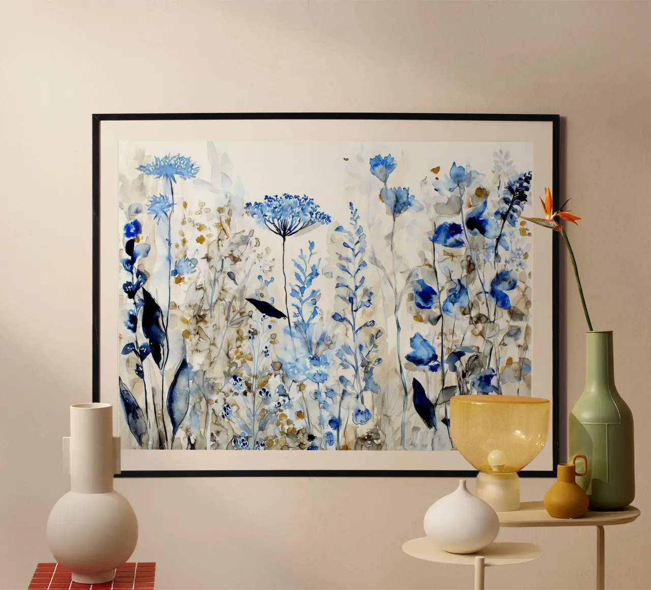 Prato indaco poster da Sophia Calder Studio