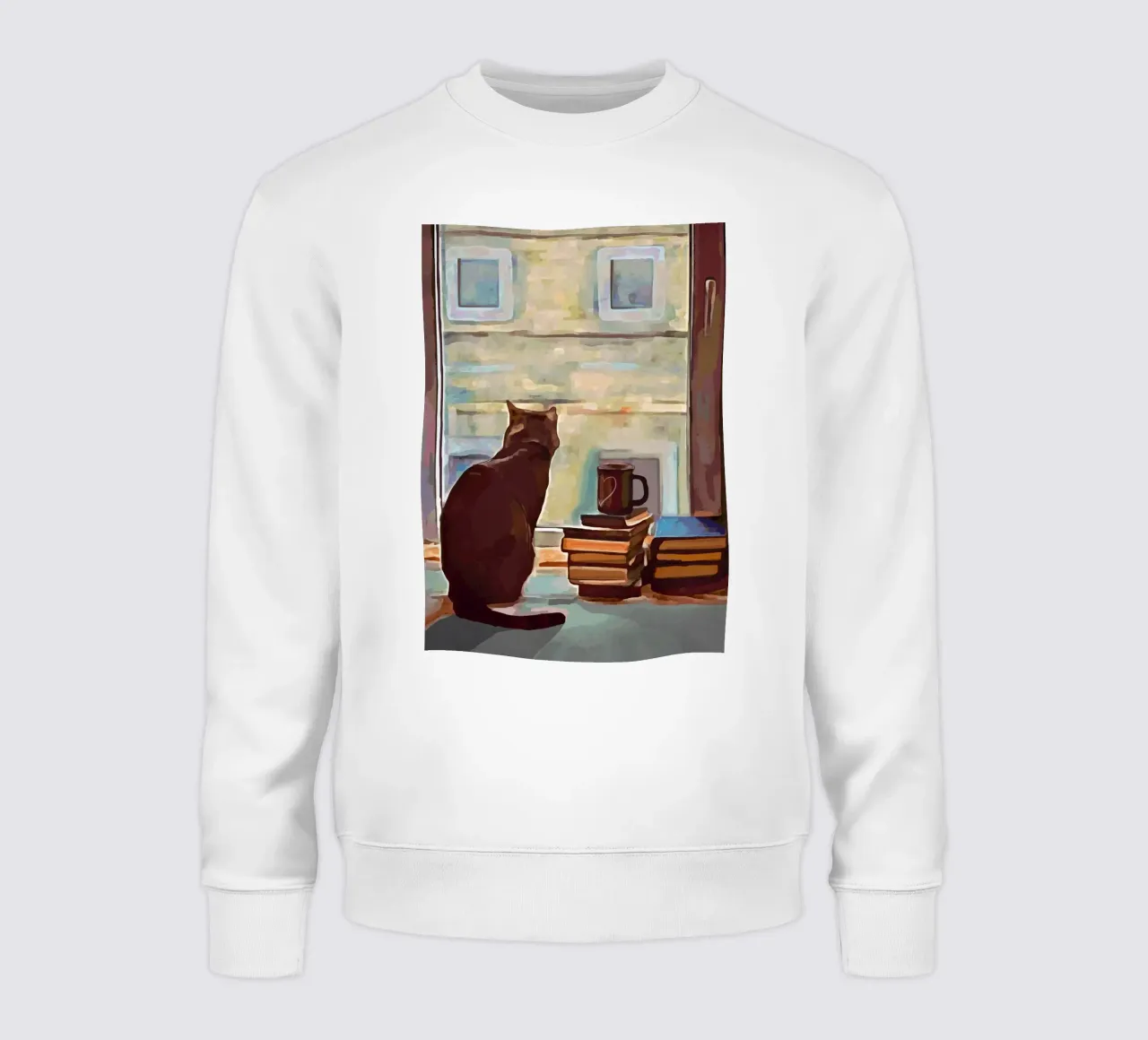 Cat In The Window felpa da Nadjaa