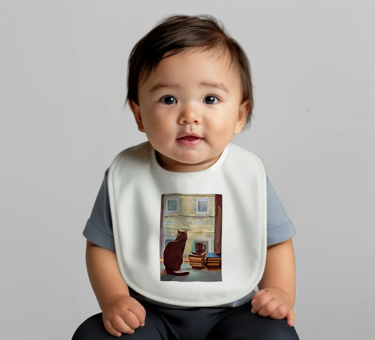 Cat In The Window bavaglino da Nadjaa