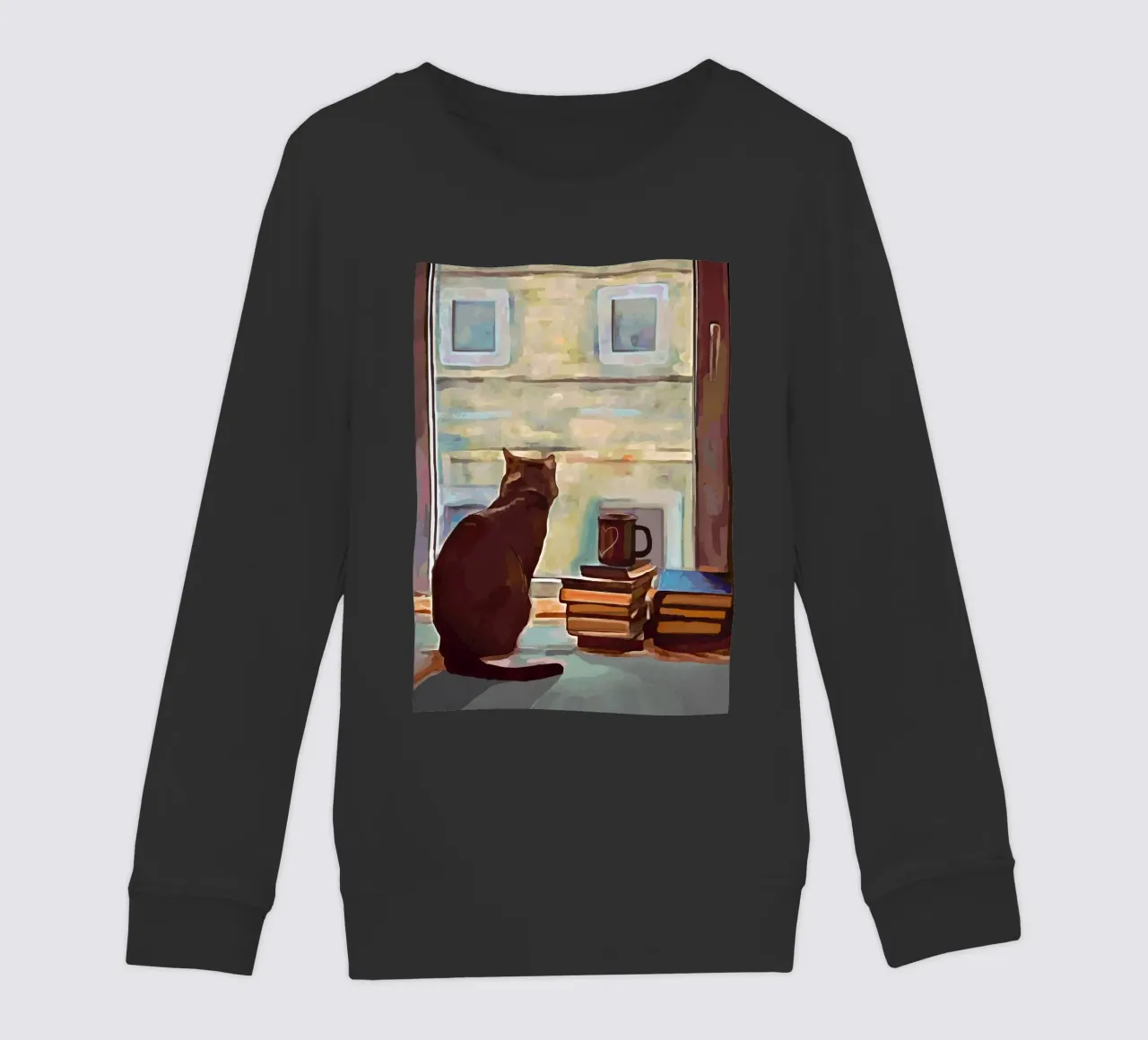 Cat In The Window felpa bambino da Nadjaa