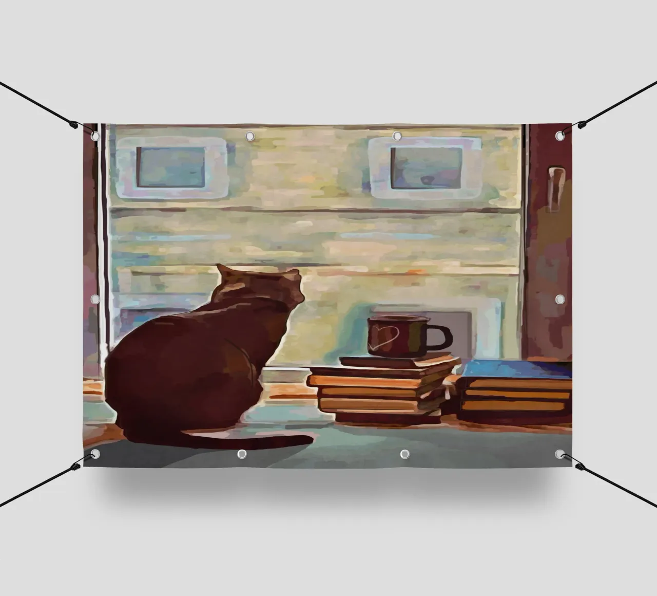 Cat In The Window telo in pvc da Nadjaa