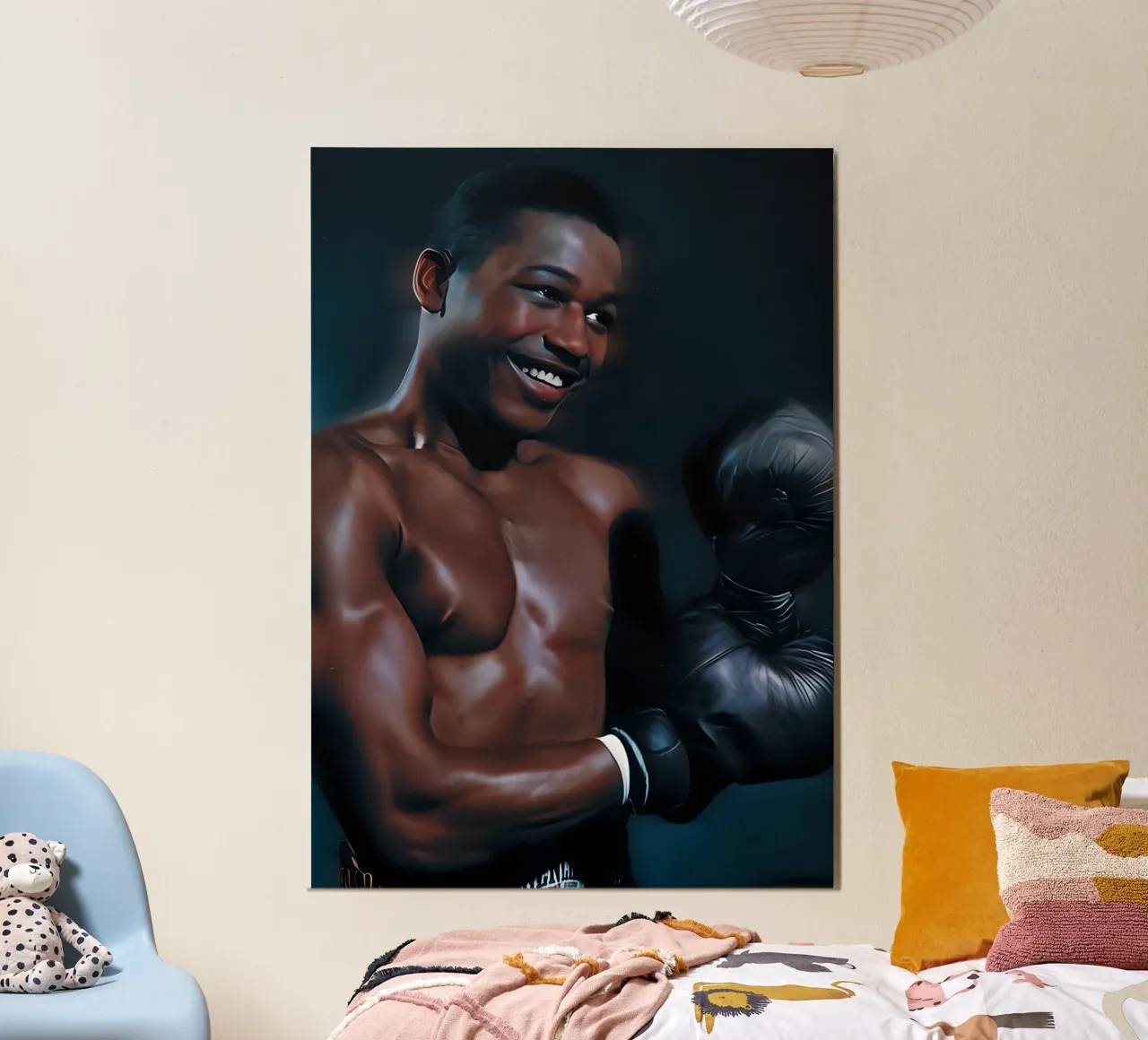 sugar Ray Robinson hahnemühle de Low poly art