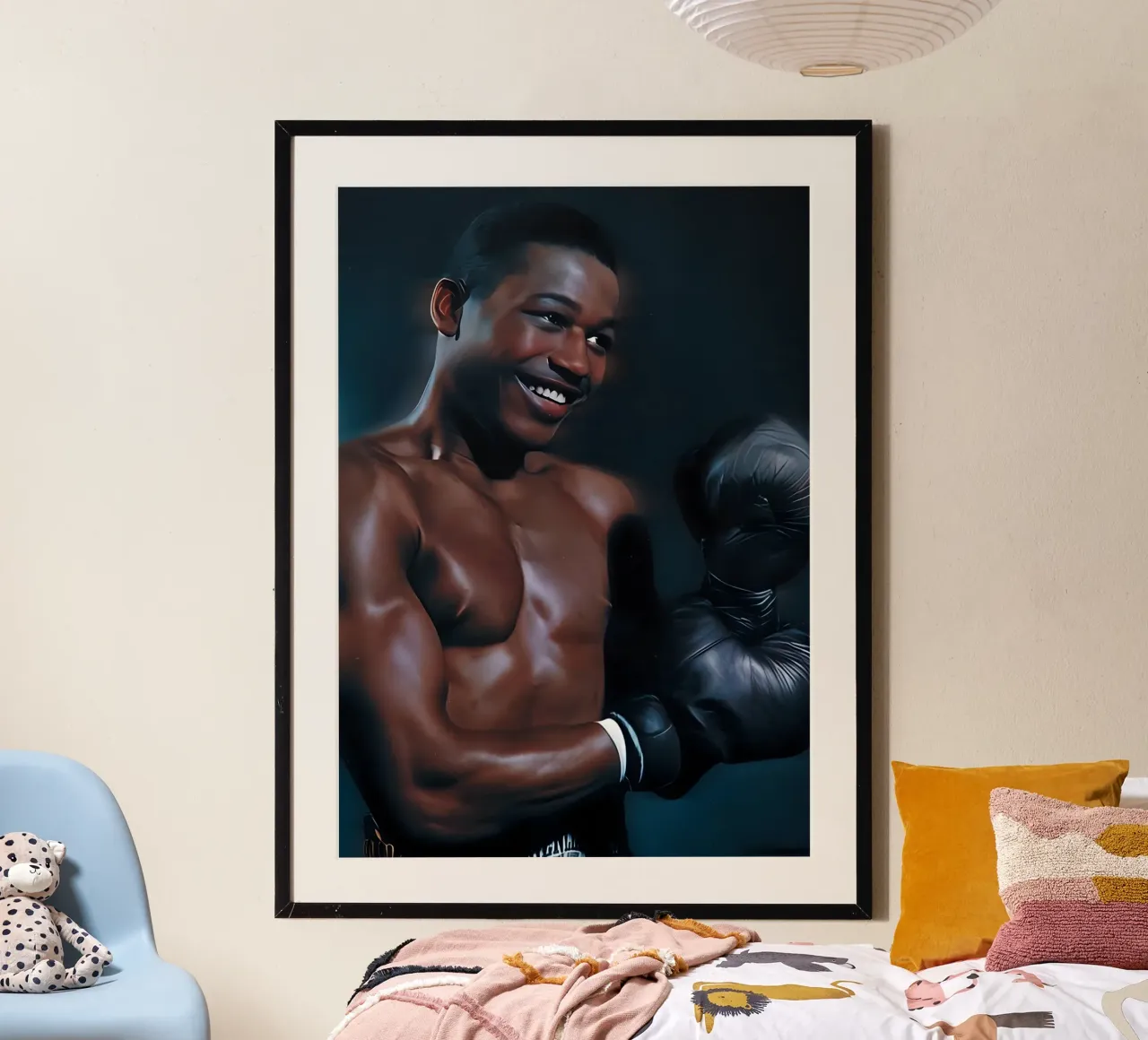 sugar Ray Robinson hahnemühle de Low poly art