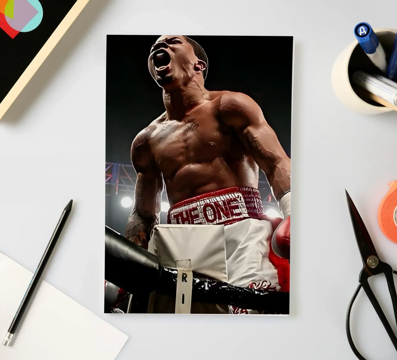 Gervonta Davis carnet de notes de Low poly art