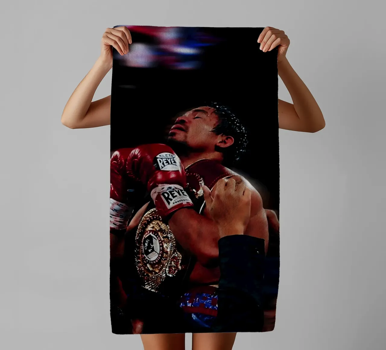 Manny Pacquiao asciugamano da bagno da Low poly art