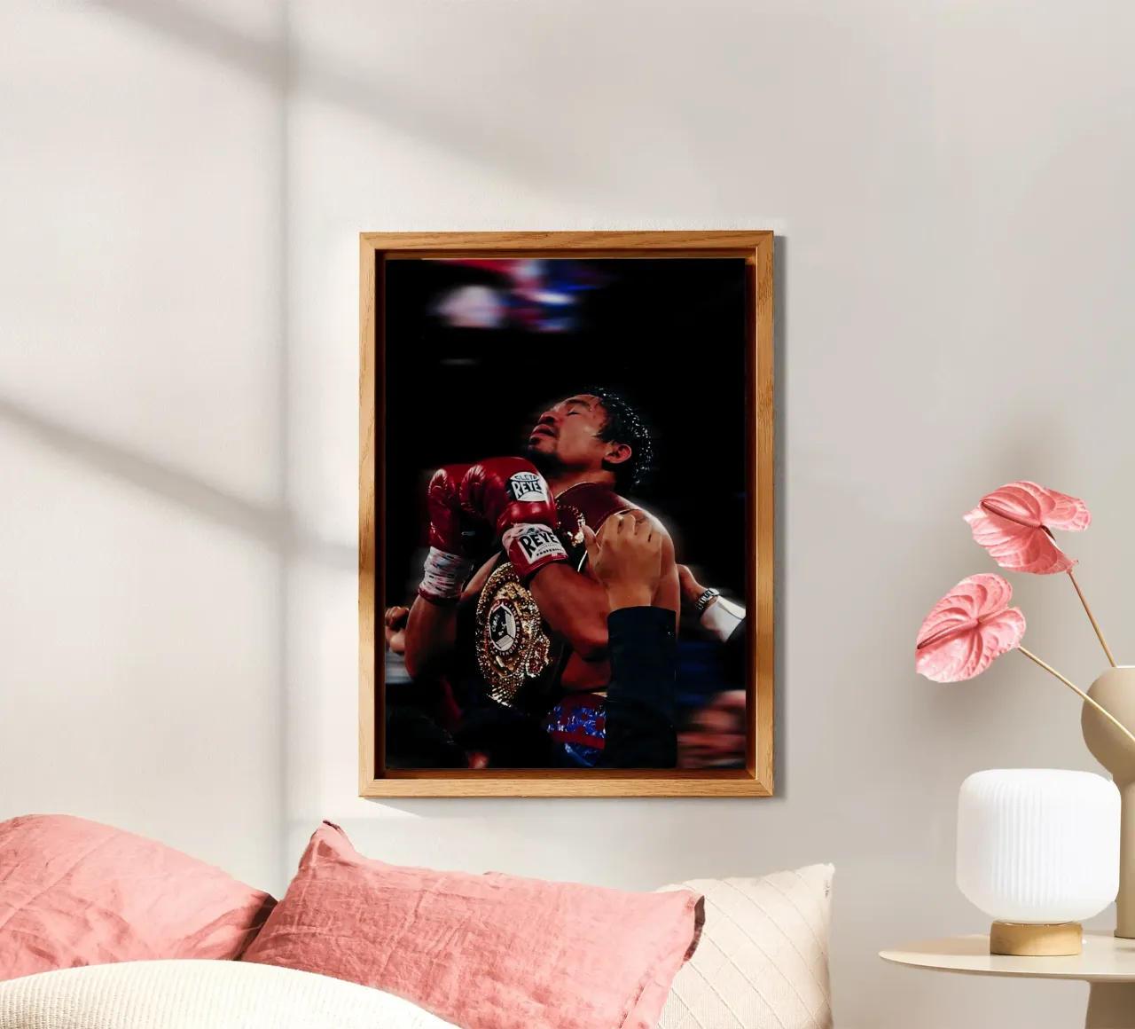 Manny Pacquiao alluminio dibond da Low poly art