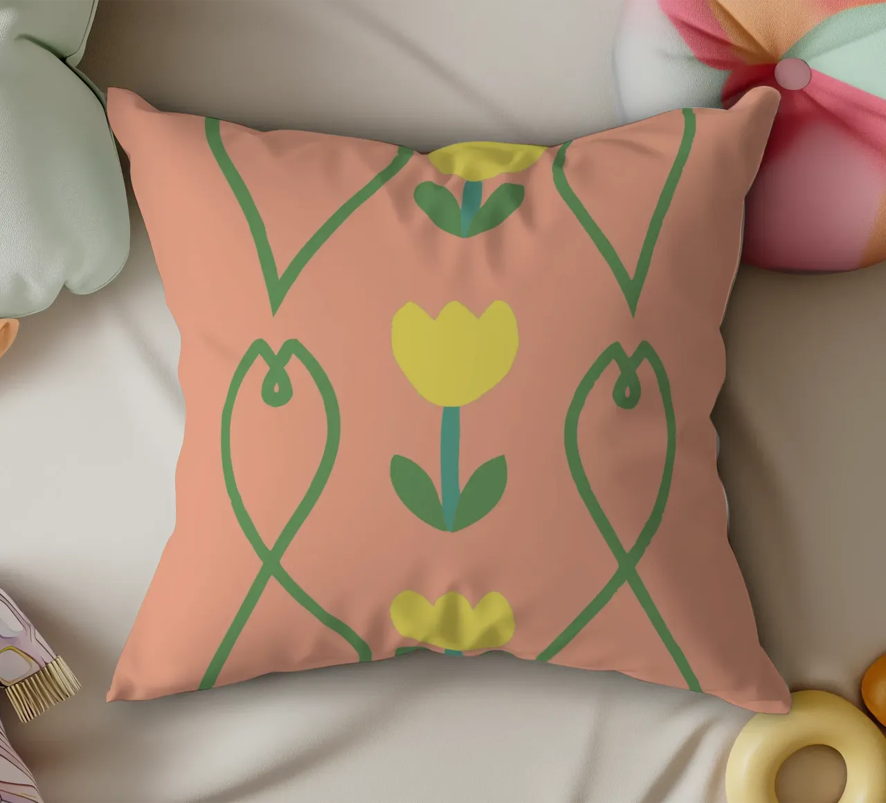 Modello a fiori cuscino da TRENDY POSTER SHOP