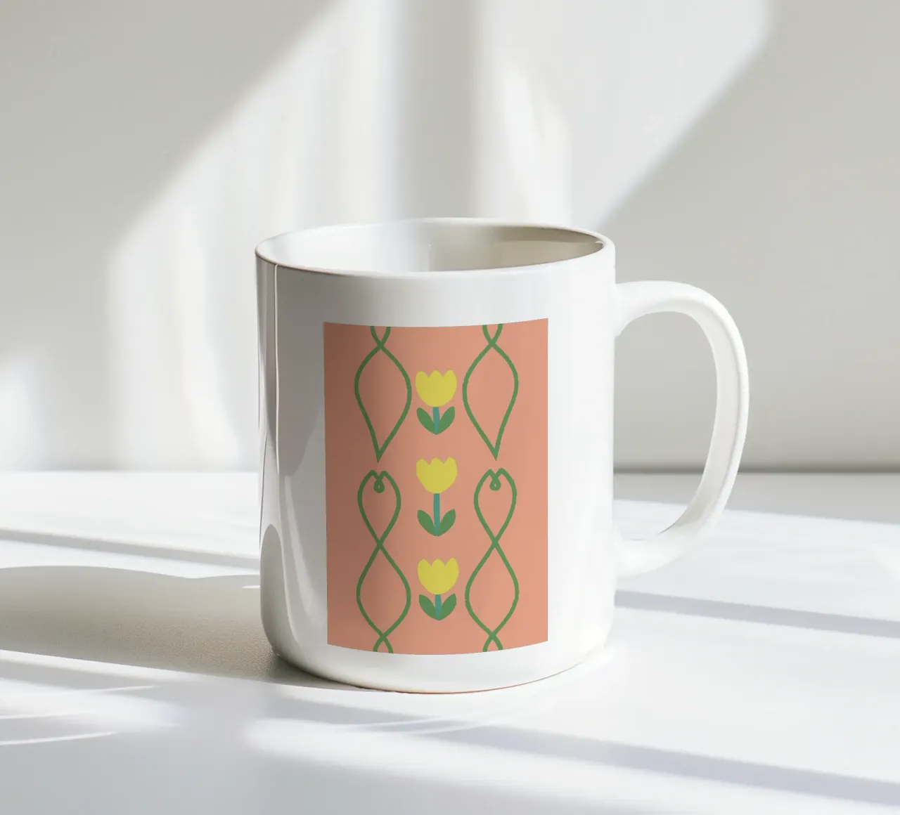 Modello a fiori tazza in ceramica da TRENDY POSTER SHOP