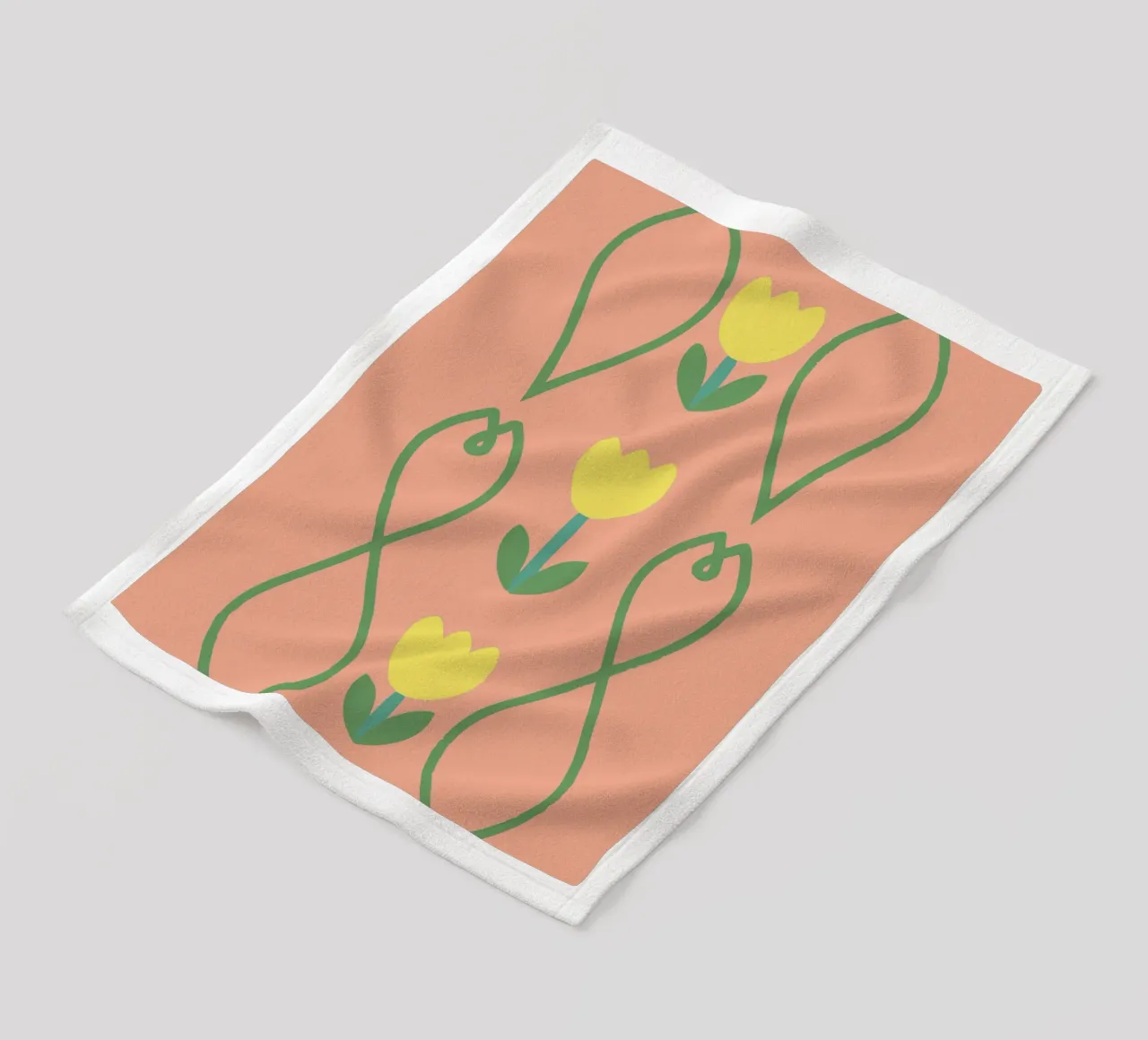 Modello a fiori coperta in pile da TRENDY POSTER SHOP