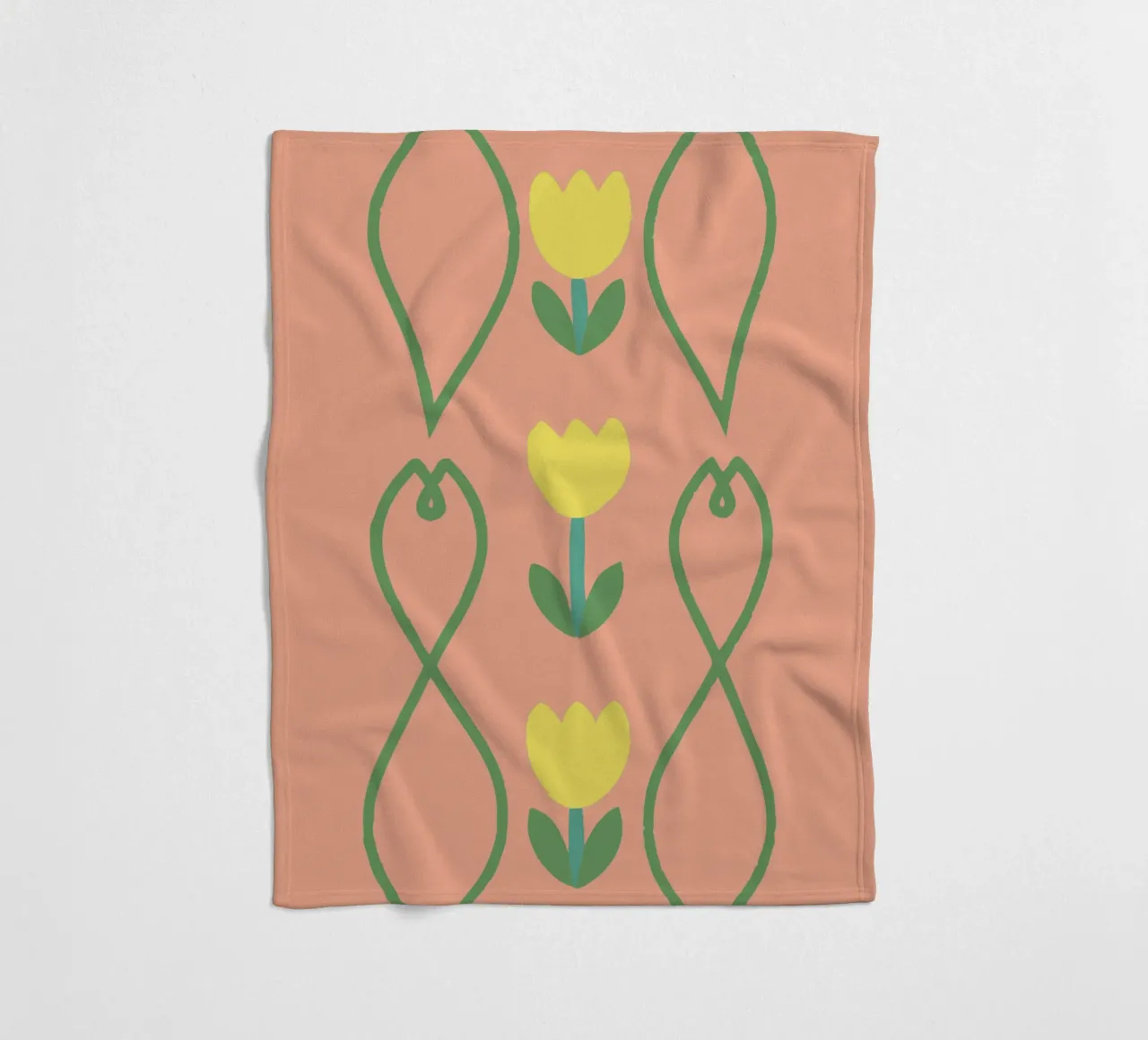 Modello a fiori coperta in pile da TRENDY POSTER SHOP
