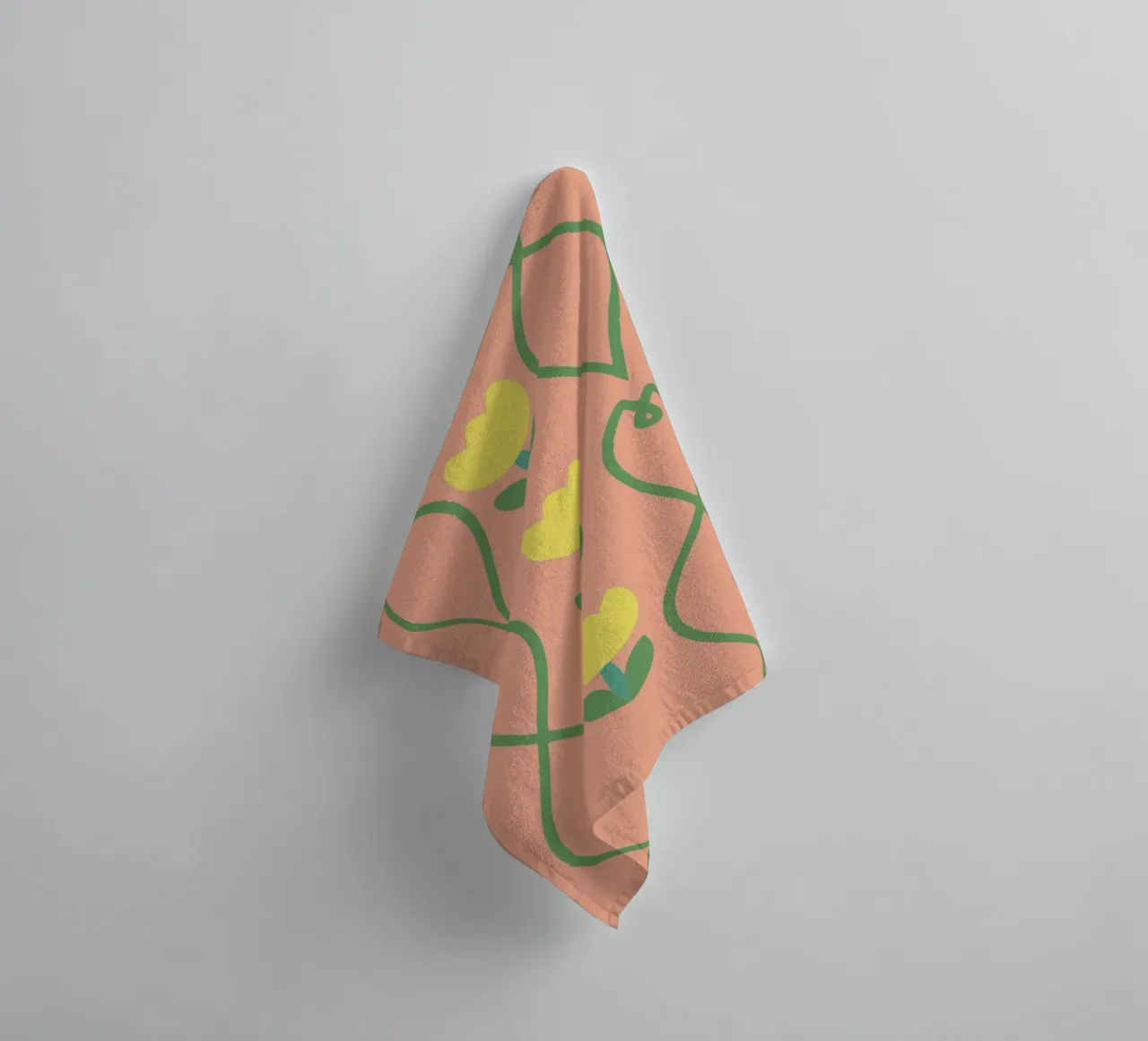 Modello a fiori asciugamano da bagno da TRENDY POSTER SHOP