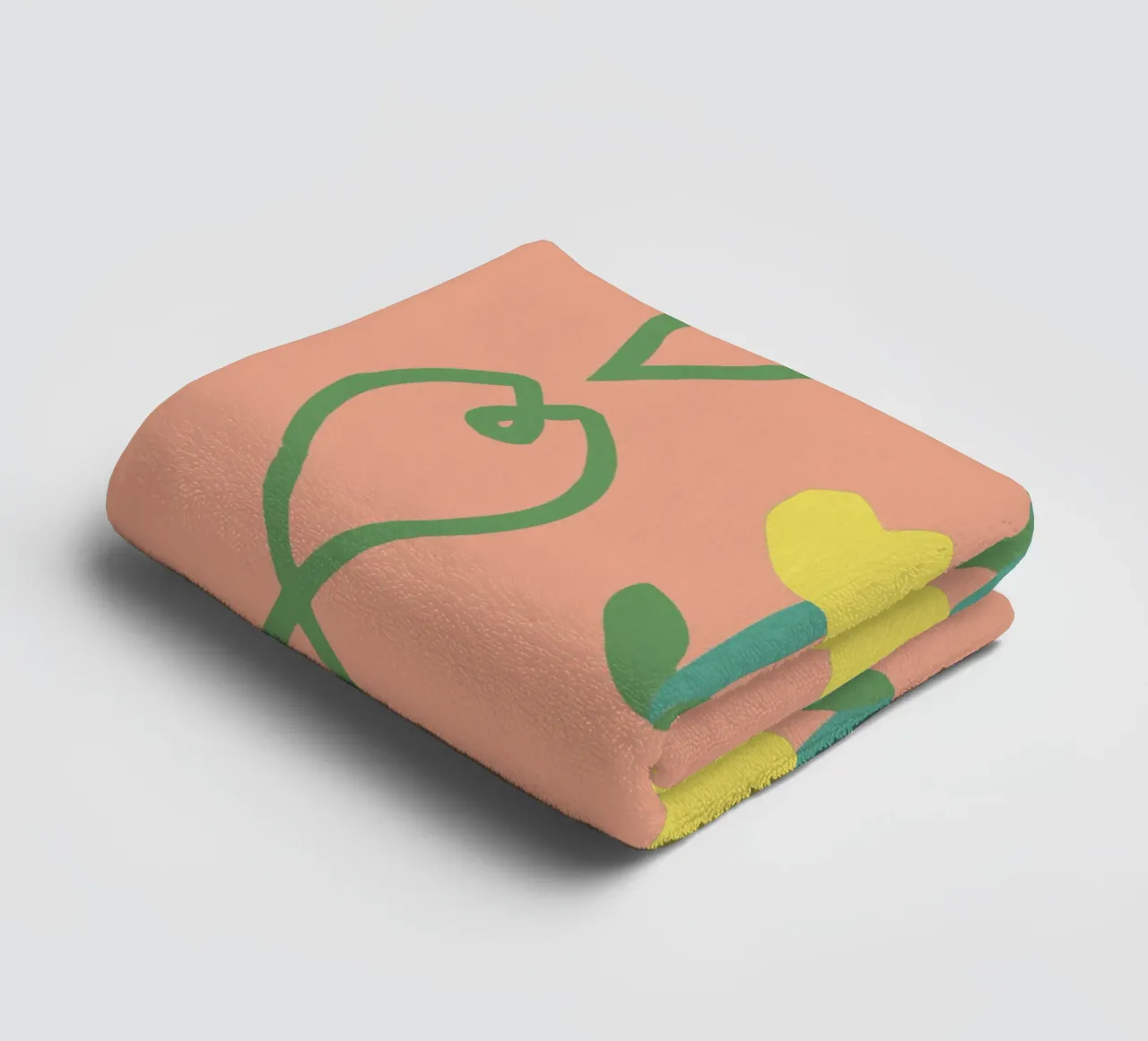 Modello a fiori asciugamano da bagno da TRENDY POSTER SHOP