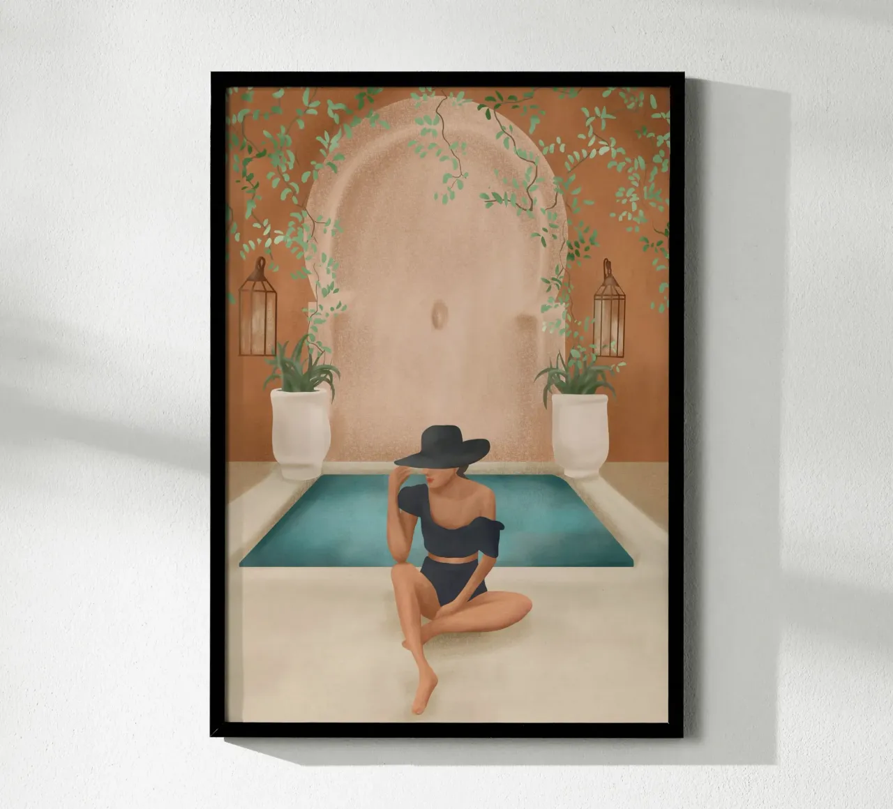 Weekend at my Pool II carta hahnemühle da Nadjaa