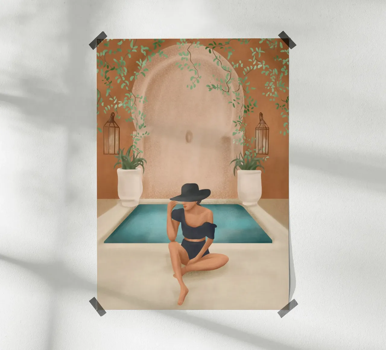 Weekend at my Pool II carta hahnemühle da Nadjaa