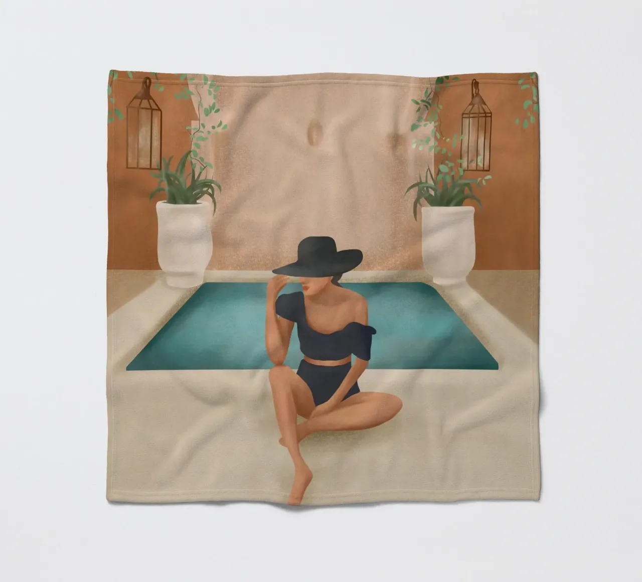 Weekend at my Pool II coperta in pile da Nadjaa