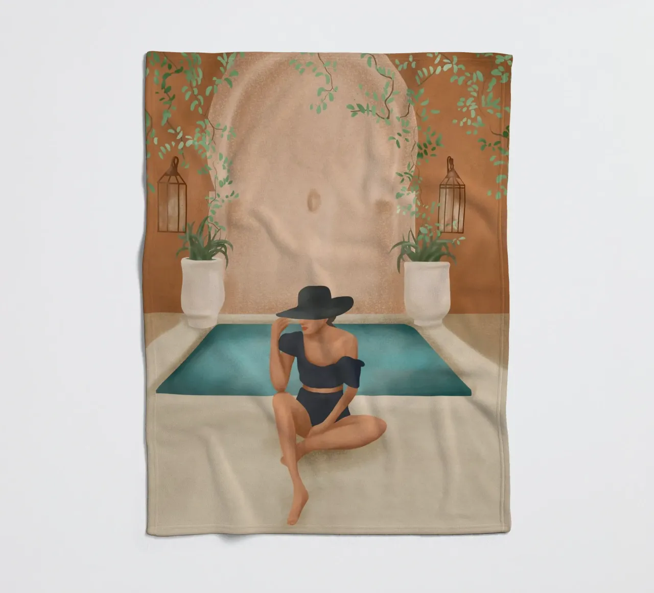 Weekend at my Pool II coperta in pile da Nadjaa