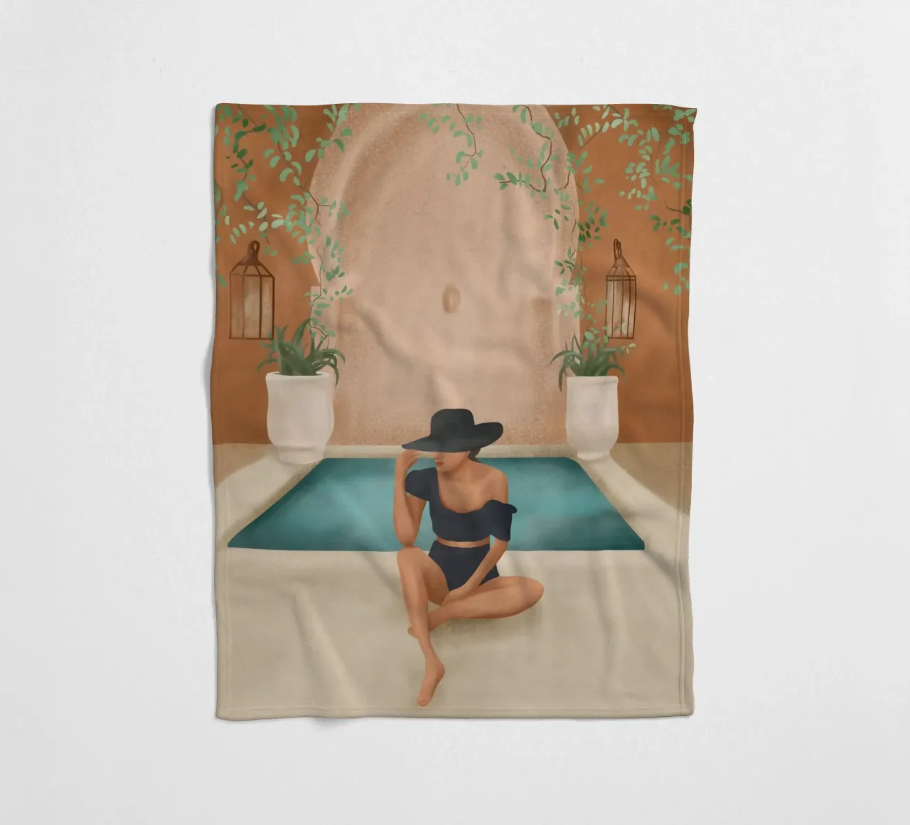 Weekend at my Pool II coperta in pile da Nadjaa