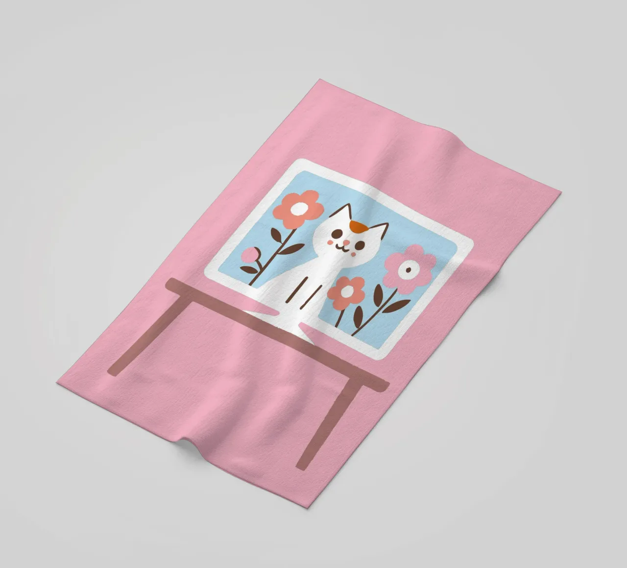 Gatto sullo schermo della televisione telo mare da TRENDY POSTER SHOP