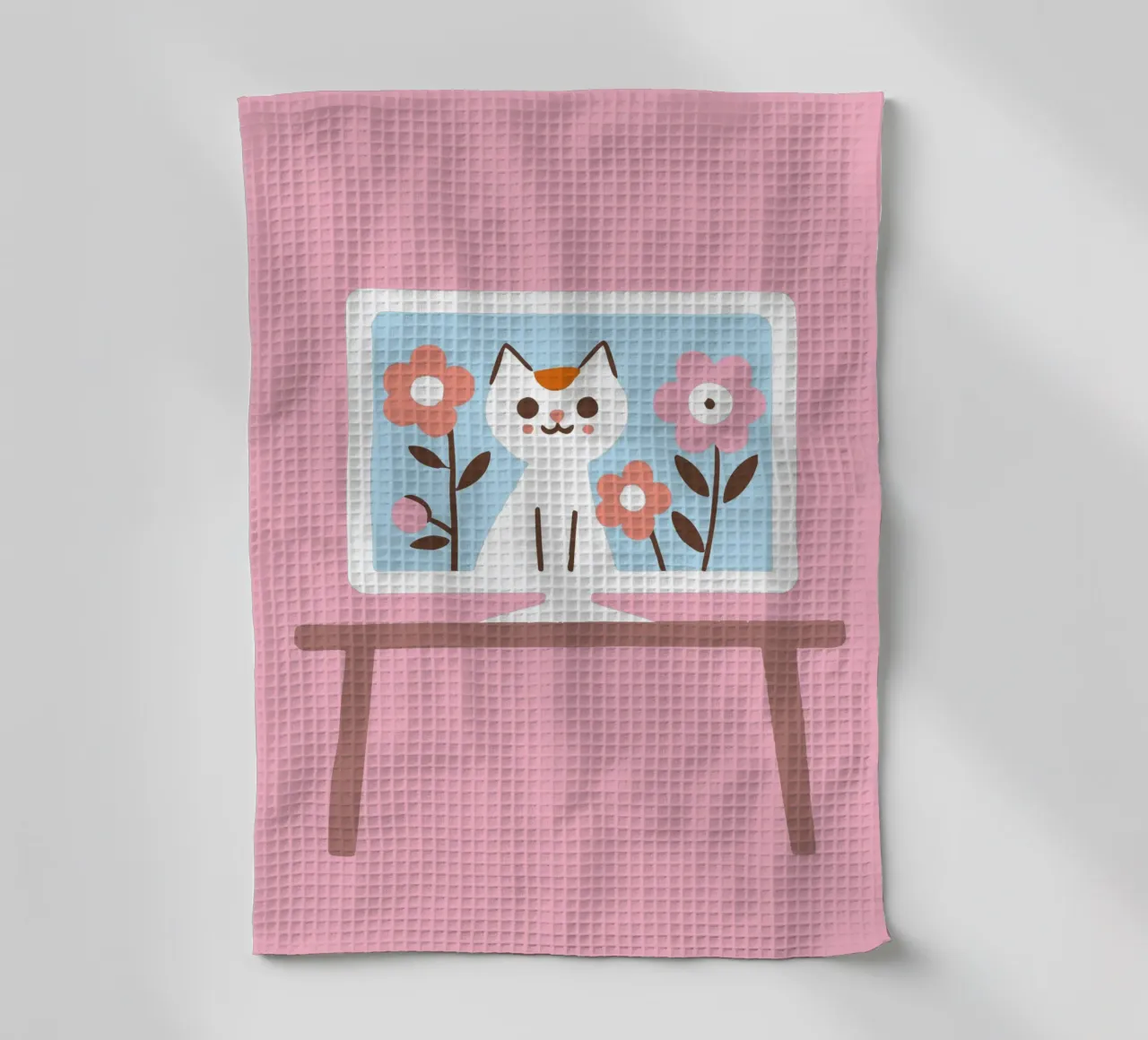 Gatto sullo schermo della televisione canovaccio da cucina da TRENDY POSTER SHOP
